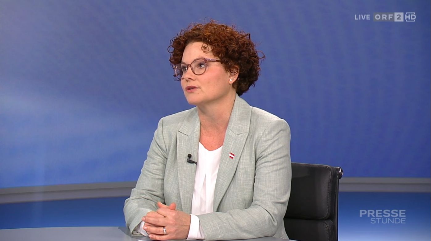 Staatssekretärin Elisabeth Zehetner (ÖVP) in der ORF-Pressestunde.