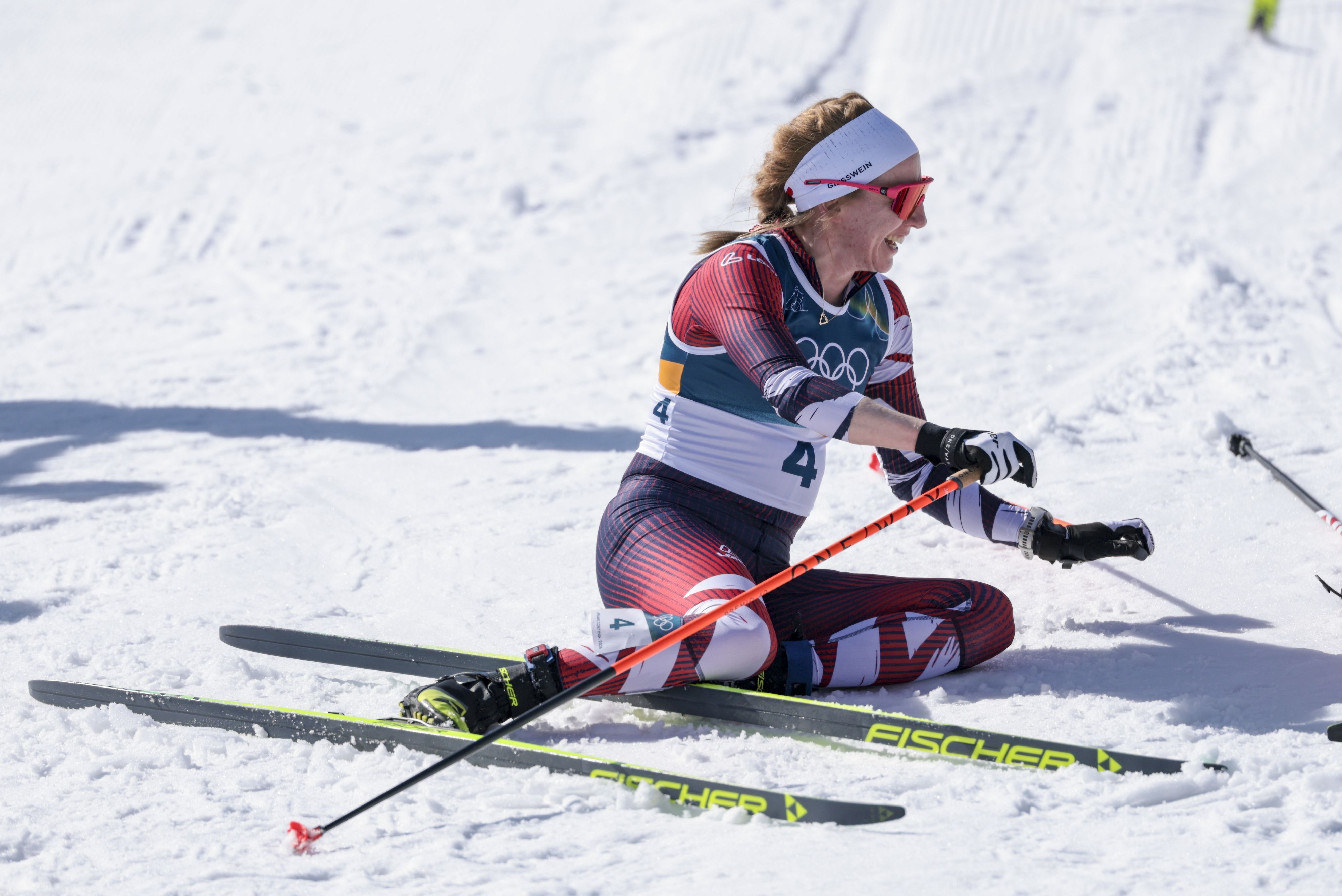 Völlig entkräftet: Teresa Stadlober 