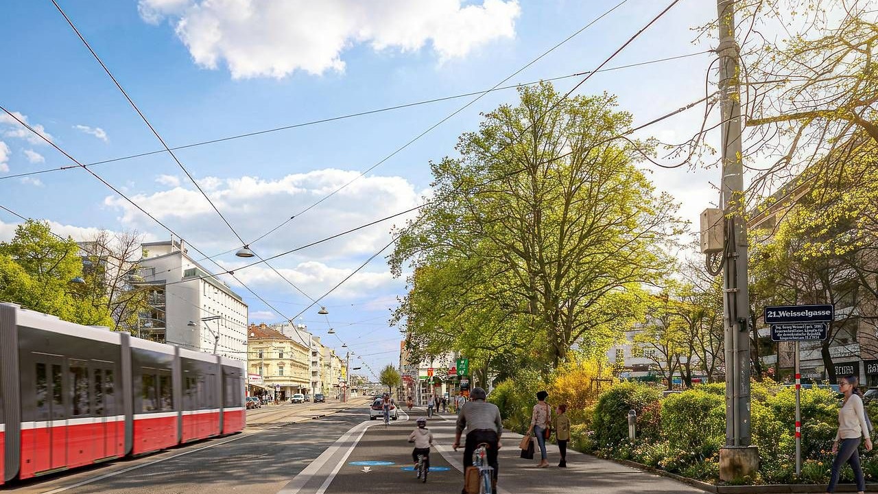 Neuer Radweg Brünner Straße 