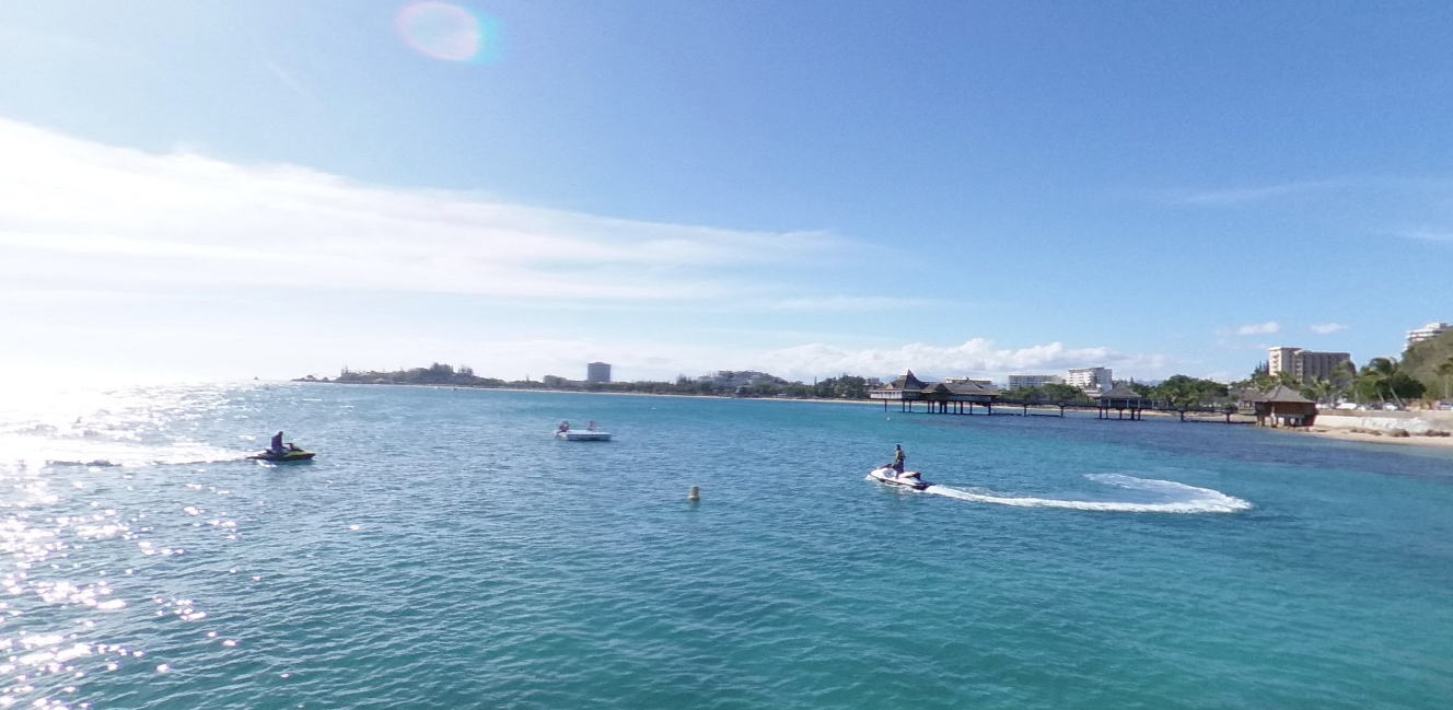 Für den Bergungseinsatz wurde der Strand von Anse-Vata im Süden von Nouméa gesperrt.