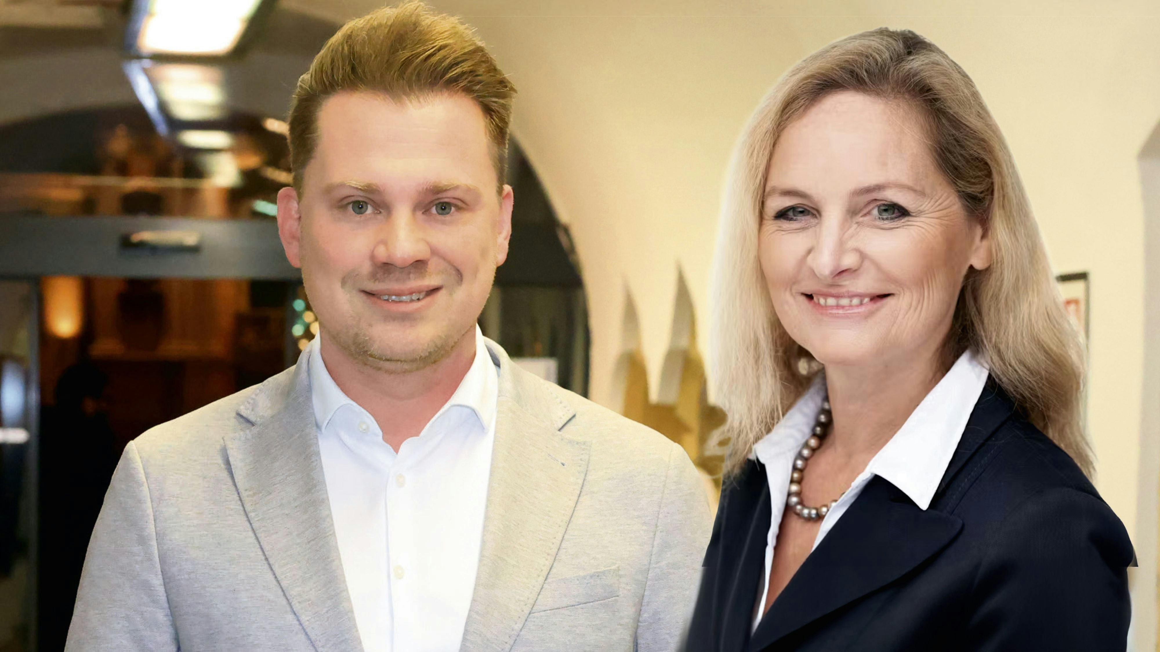 Florian Krumböck (ÖVP, l.) und Susanne Binder Novak