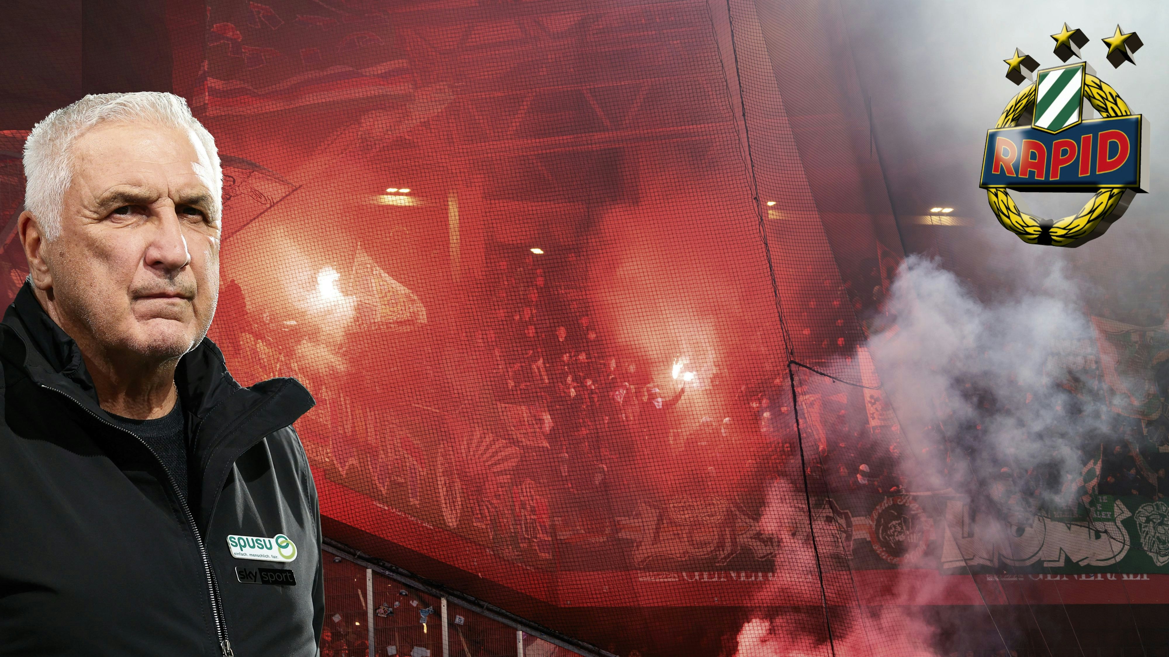 Hans Krankl kritisiert die Pyro-Ausschreitungen der Rapid-Fans.