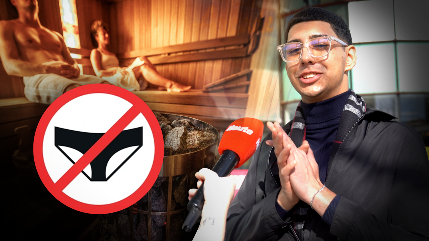 Patrick will das Unterwäsche-Verbot in der Sauna nicht akzeptieren