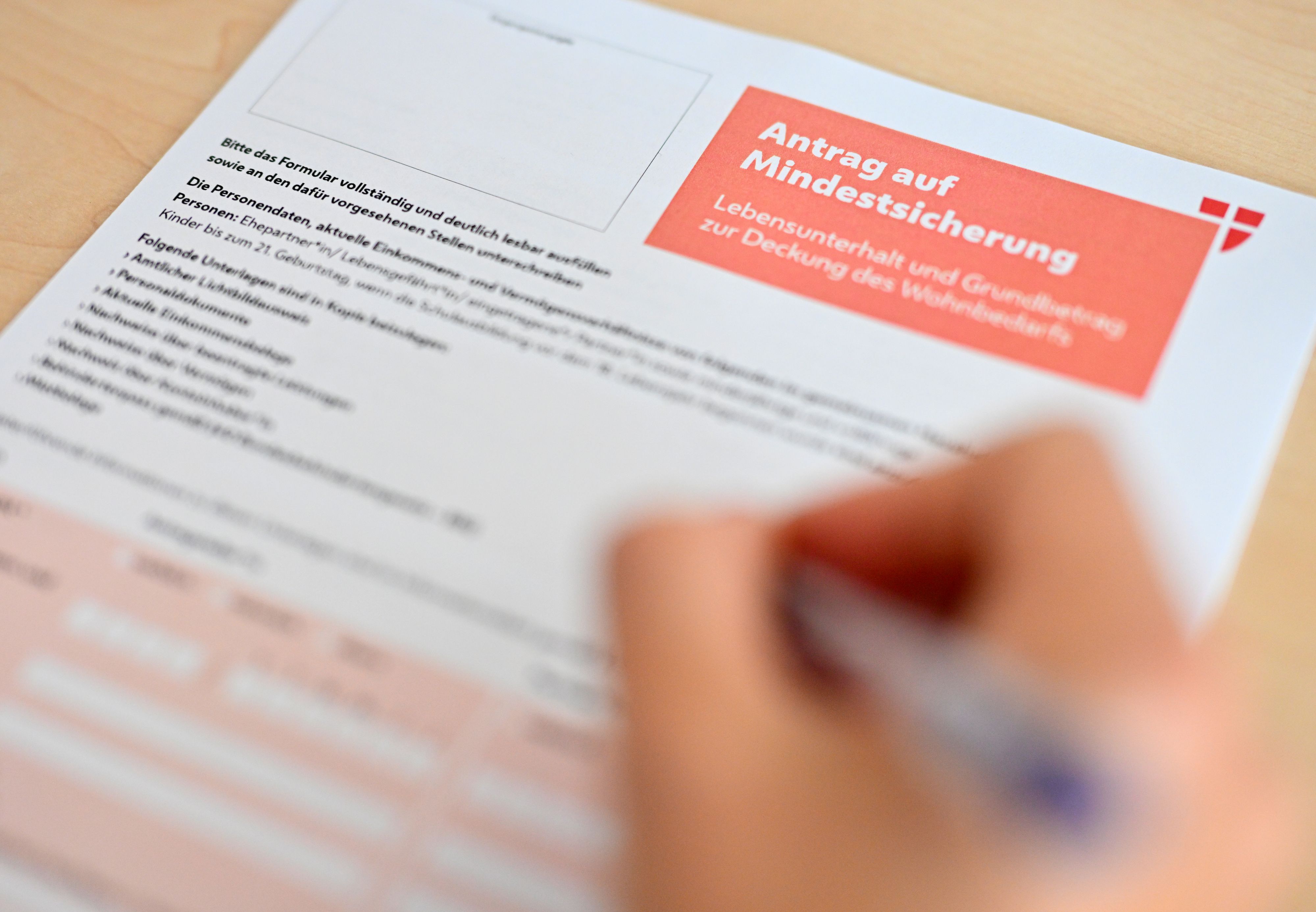 Ein Antrag auf Mindestsicherung.