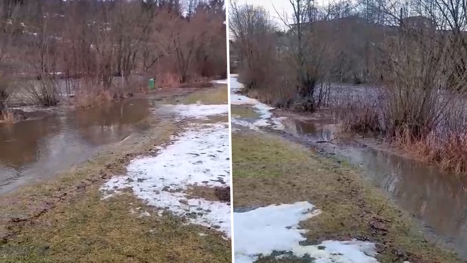 In Oberkappel sind derzeit schon einzelne Wiesen überflutet.