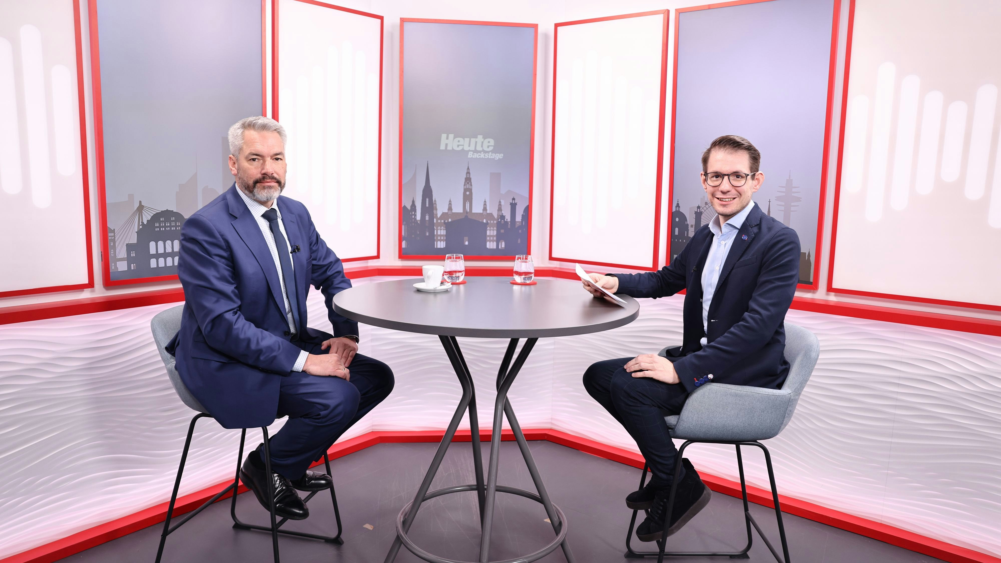 Karl Nehammer im Talk mit Clemens Oistric ("Heute")