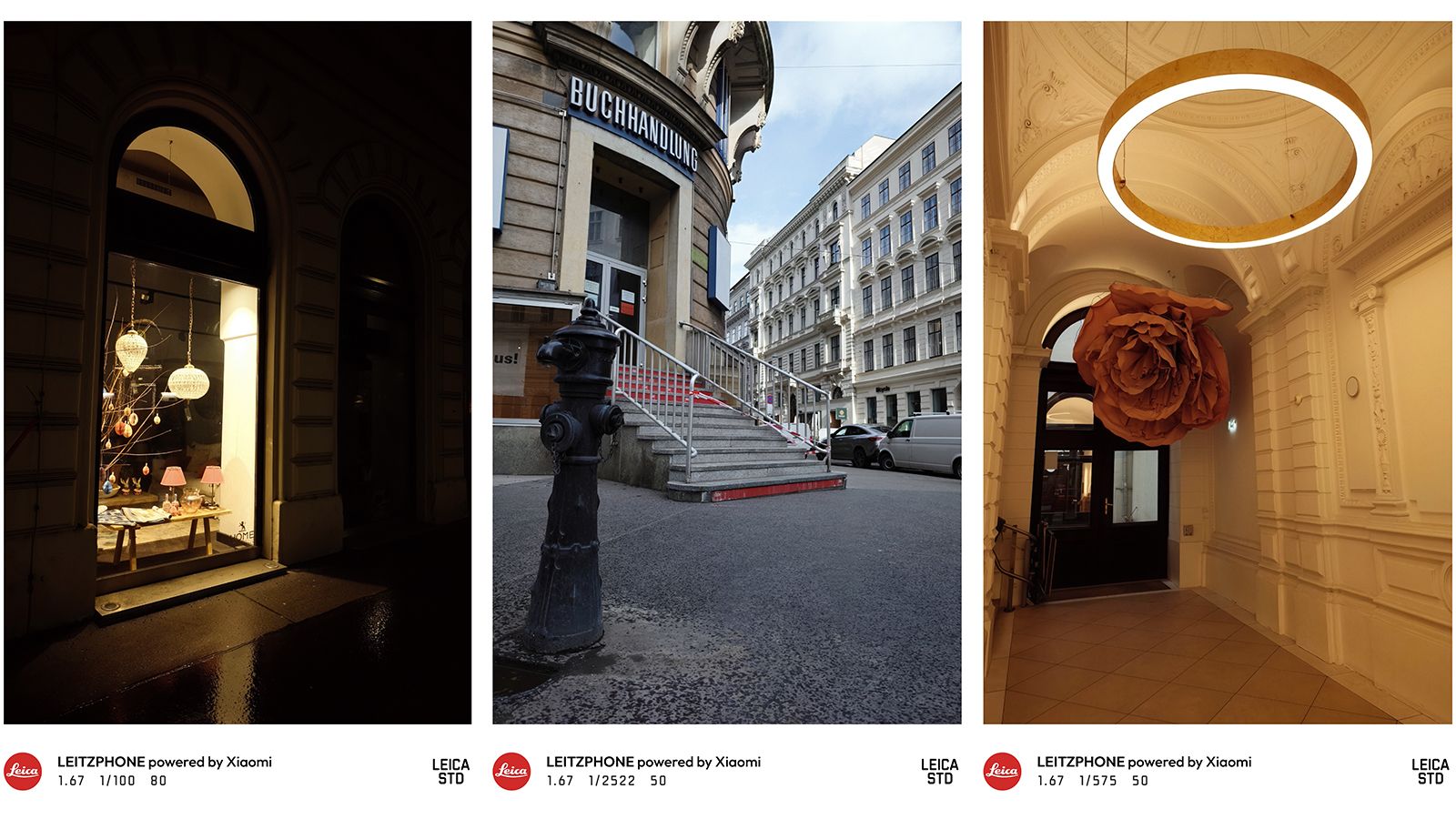 M9-Modus bei Nacht, Tag und Kunstlicht.