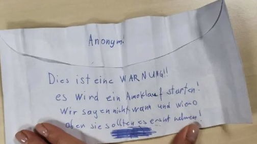 "Dies ist eine Warnung!! Es wird ein Amoklauf starten!"