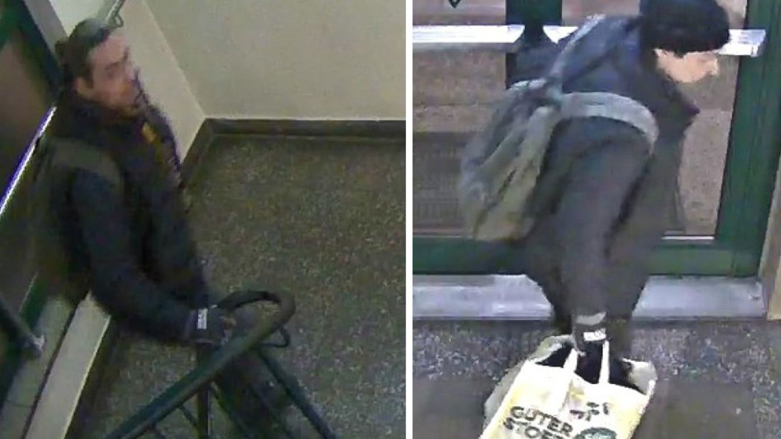 Die Polizei sucht diese zwei Männer. 