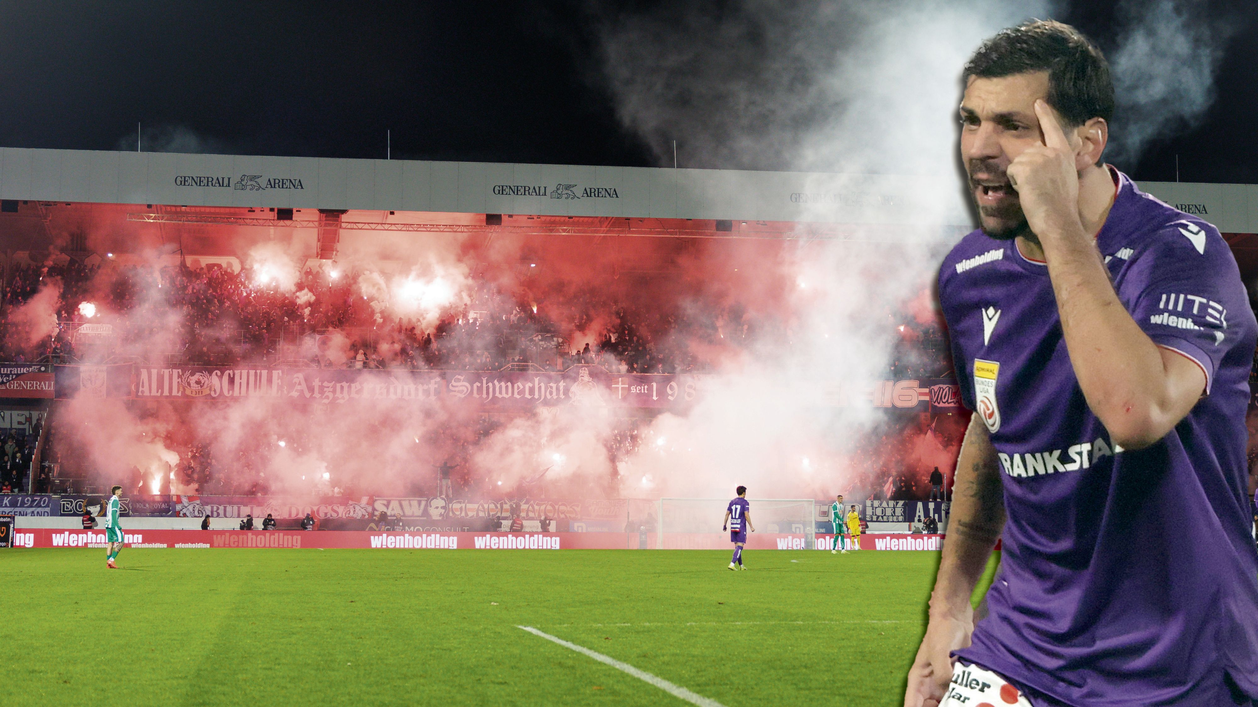 Aleks Dragovic im Derby gegen Rapid