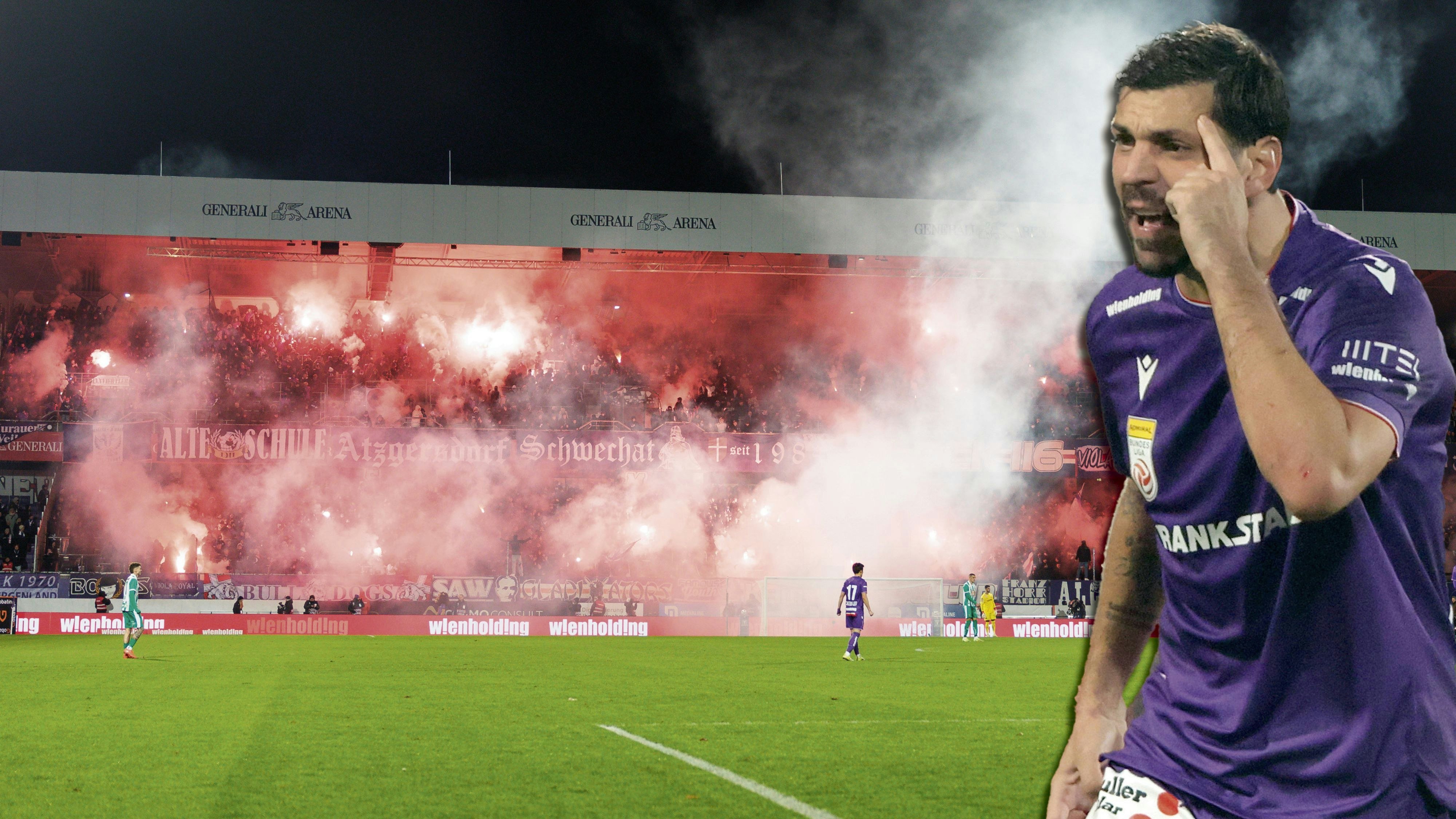 Aleks Dragovic im Derby gegen Rapid