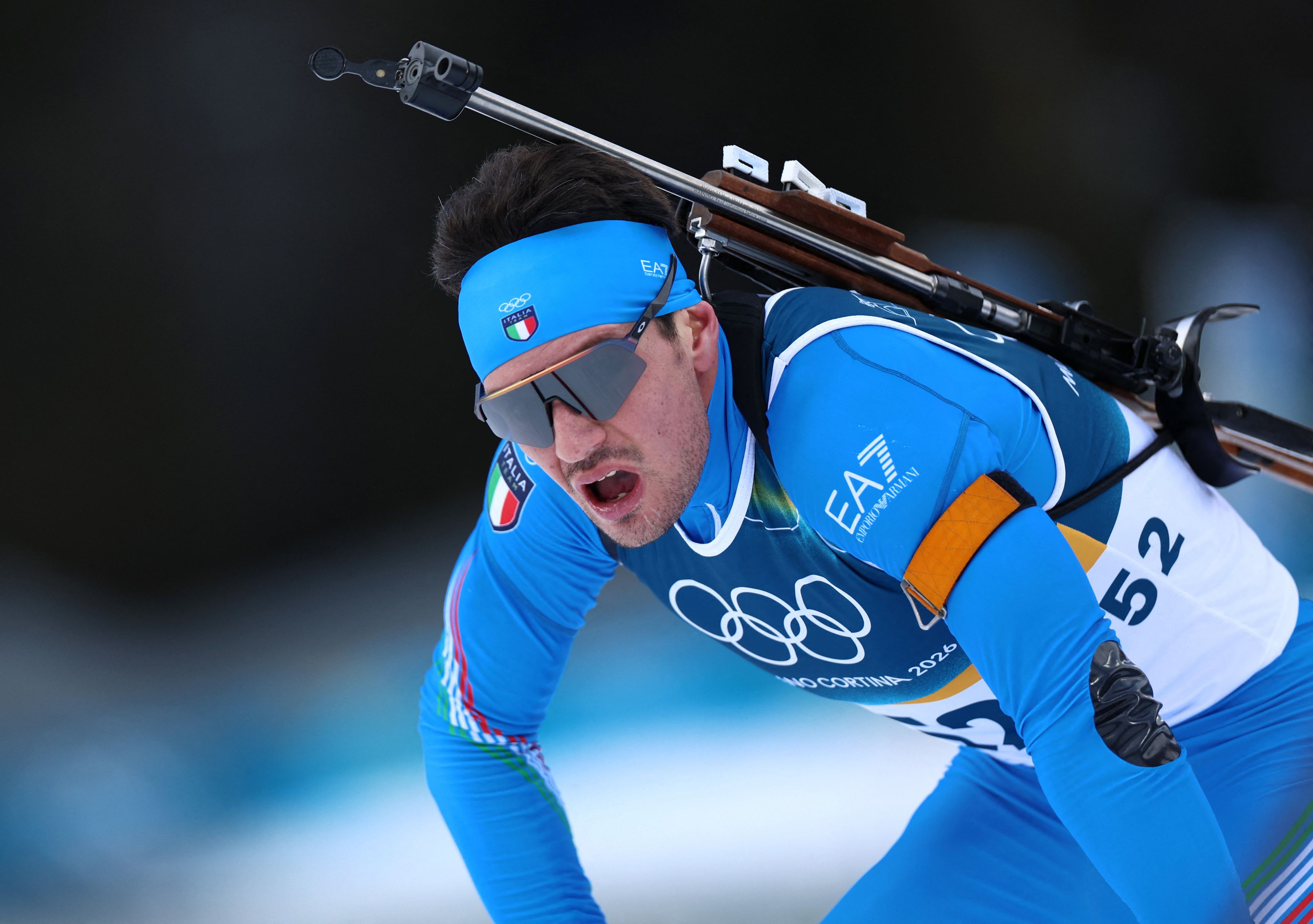 Der italienische Star-Biathlet Tommaso Giacomel. 