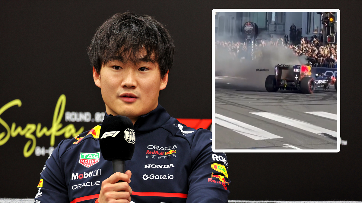 Yuki Tsunoda setzte den Boliden in Flammen.