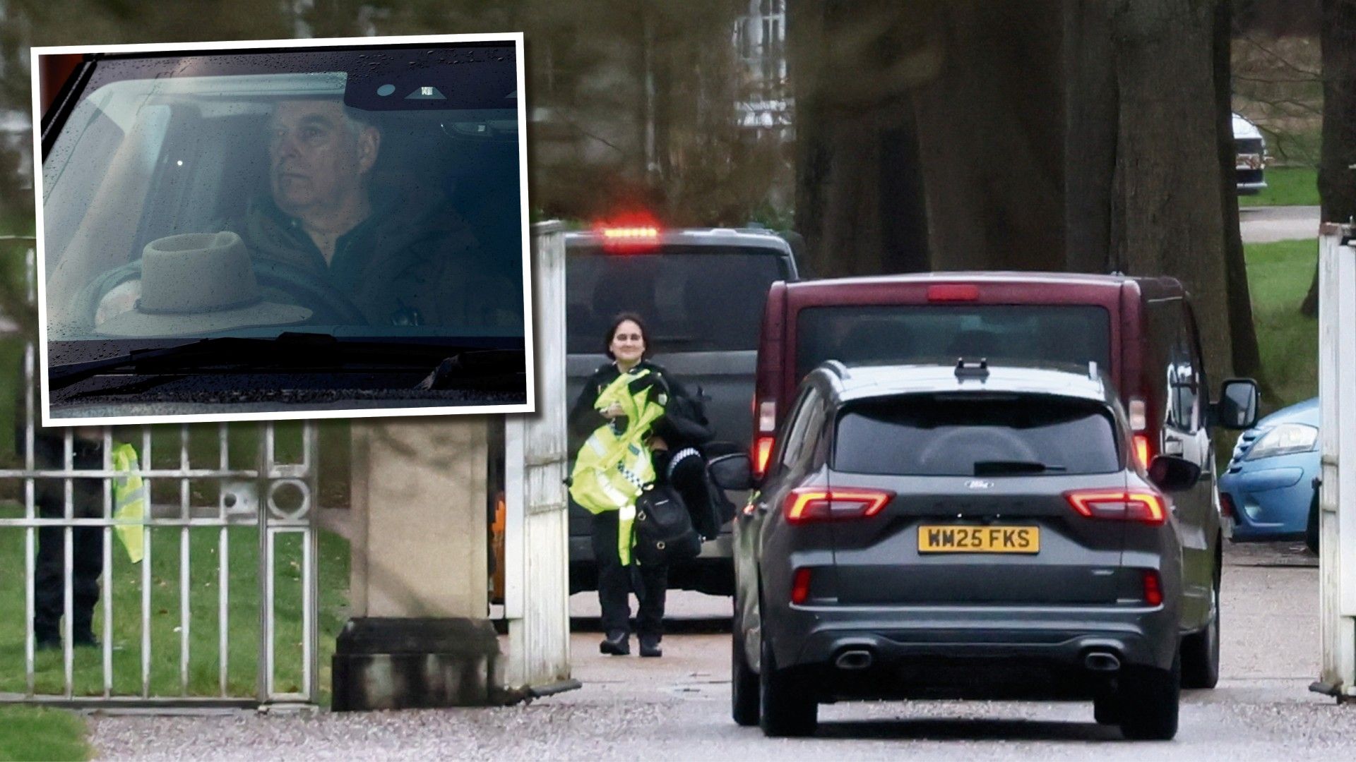 Polizeieinsatz bei Ex-Prinz Andrew. An seinem Geburstag wurde Herr Mountbatten-Windsor  verhaftet - so heißt Andrew nun.