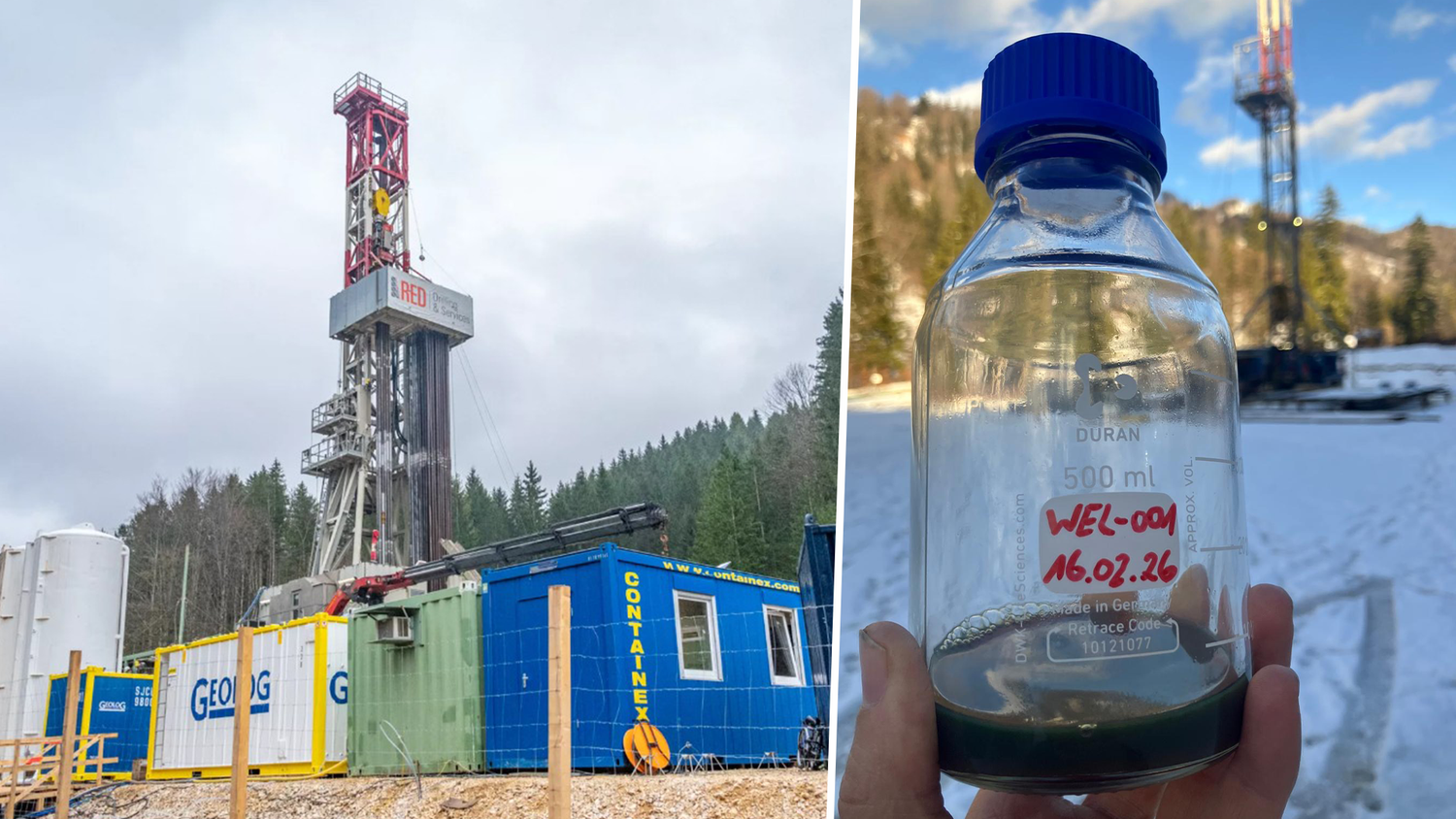 Bei den Probebohrungen in Molln in OÖ wurde Leichtöl entdeckt.