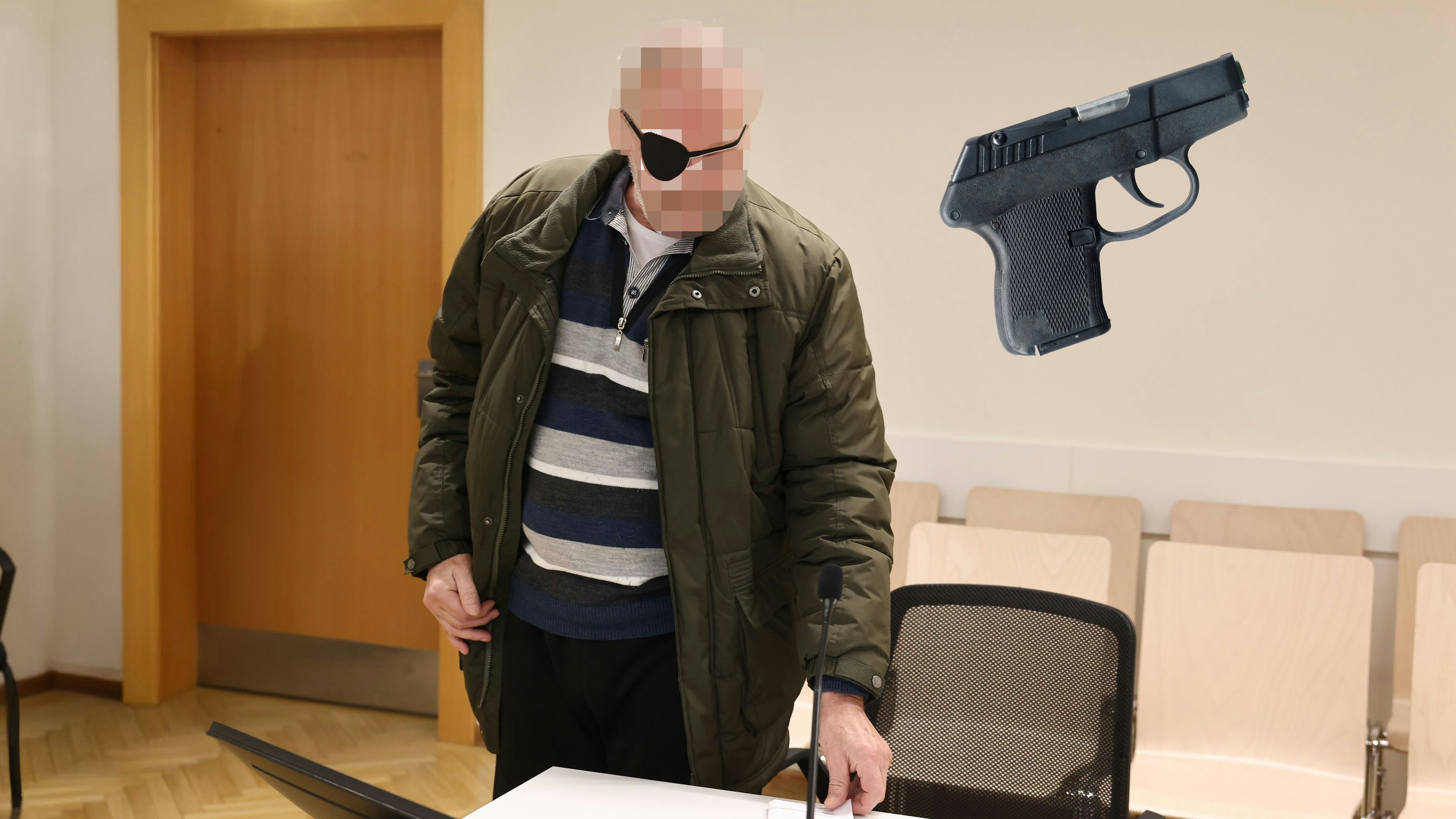 Wiener stand wegen Waffenbesitz-Verstoß mit Augenklappe vor Gericht.