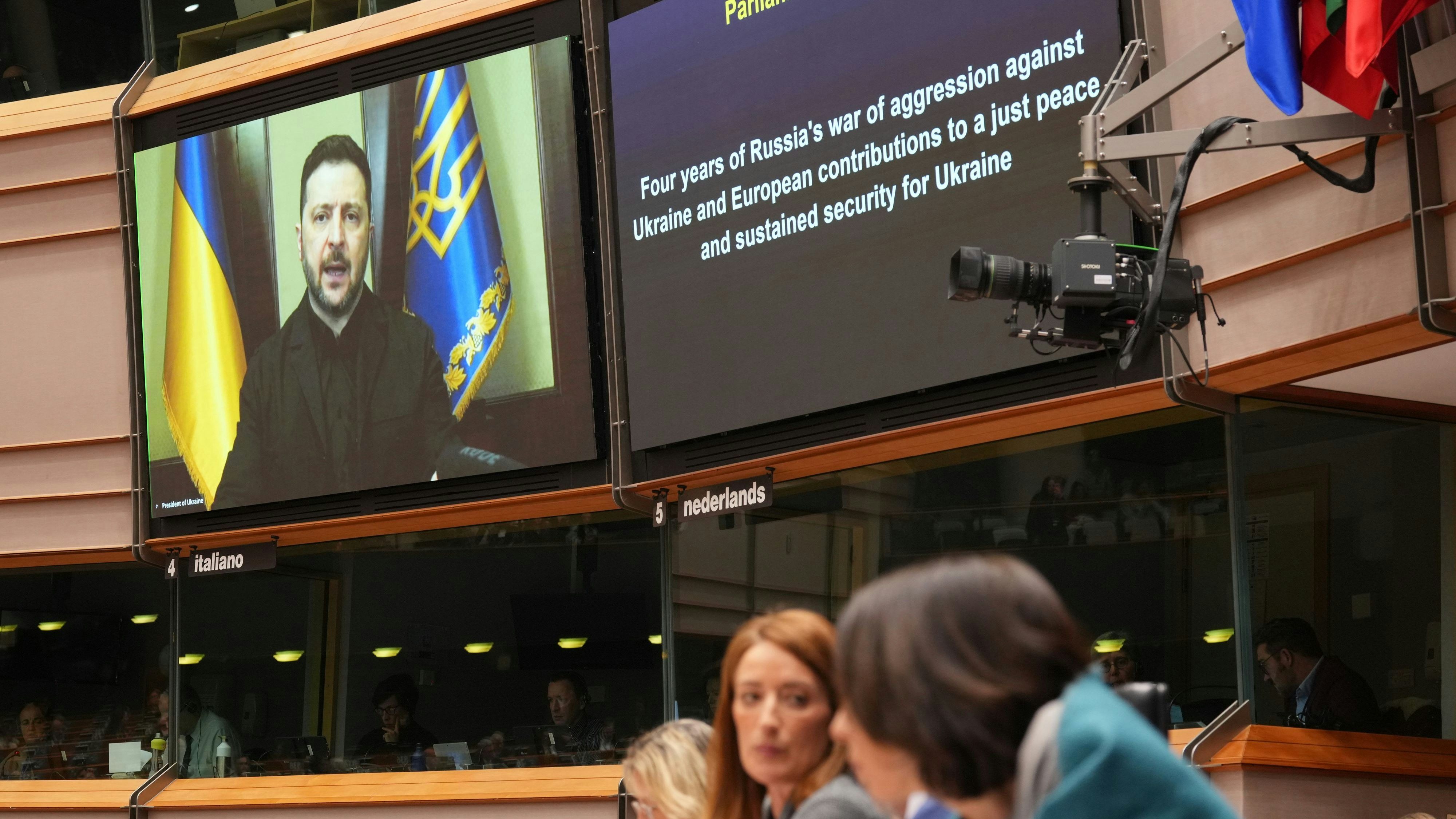 Wolodymyr Selenskyj meldete sich in einer Videoansprache zu Wort.