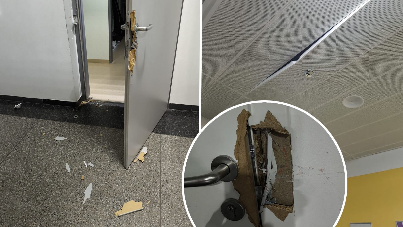 In Steyregg in Oberösterreich bei Linz wurde eine Schule verwüstet.