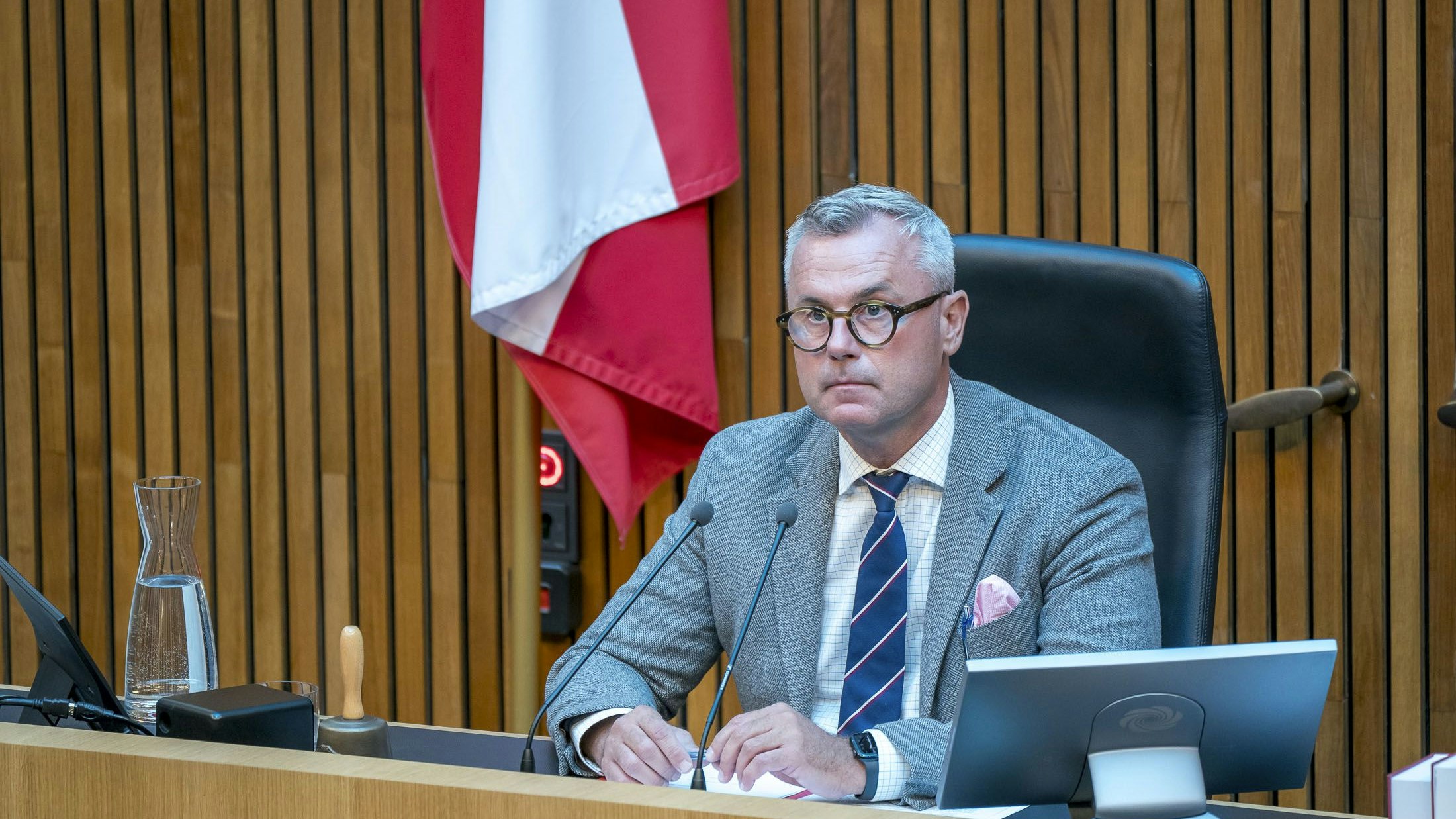 norbert hofer, nationalratssondersitzung im parlament, plenum, 20230830 foto: helmut graf/tageszeitung heute