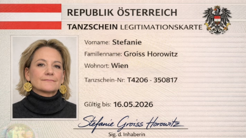 Der "Tanzschein" von Stefanie Groiss-Horowitz.
