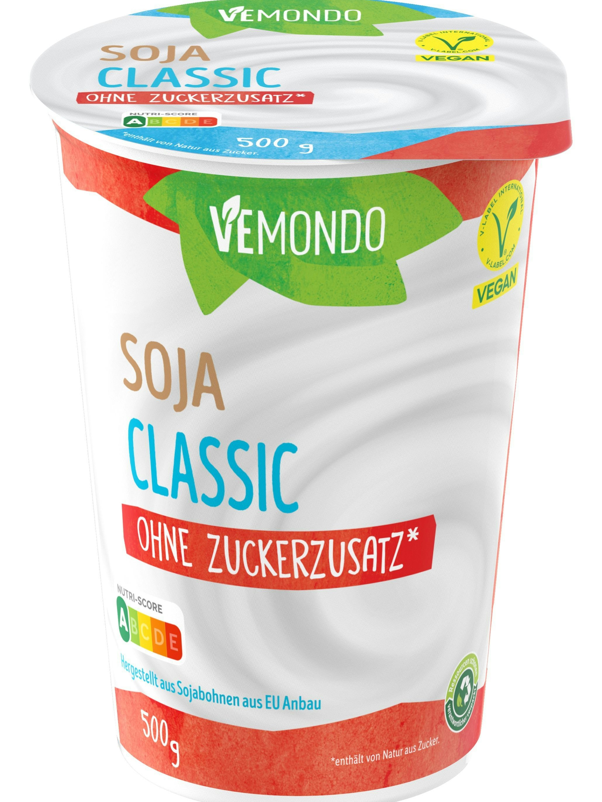 PRODUKTRÜCKRUF: „Vemondo Soja Classic, ohne Zuckerzusatz, 500g”