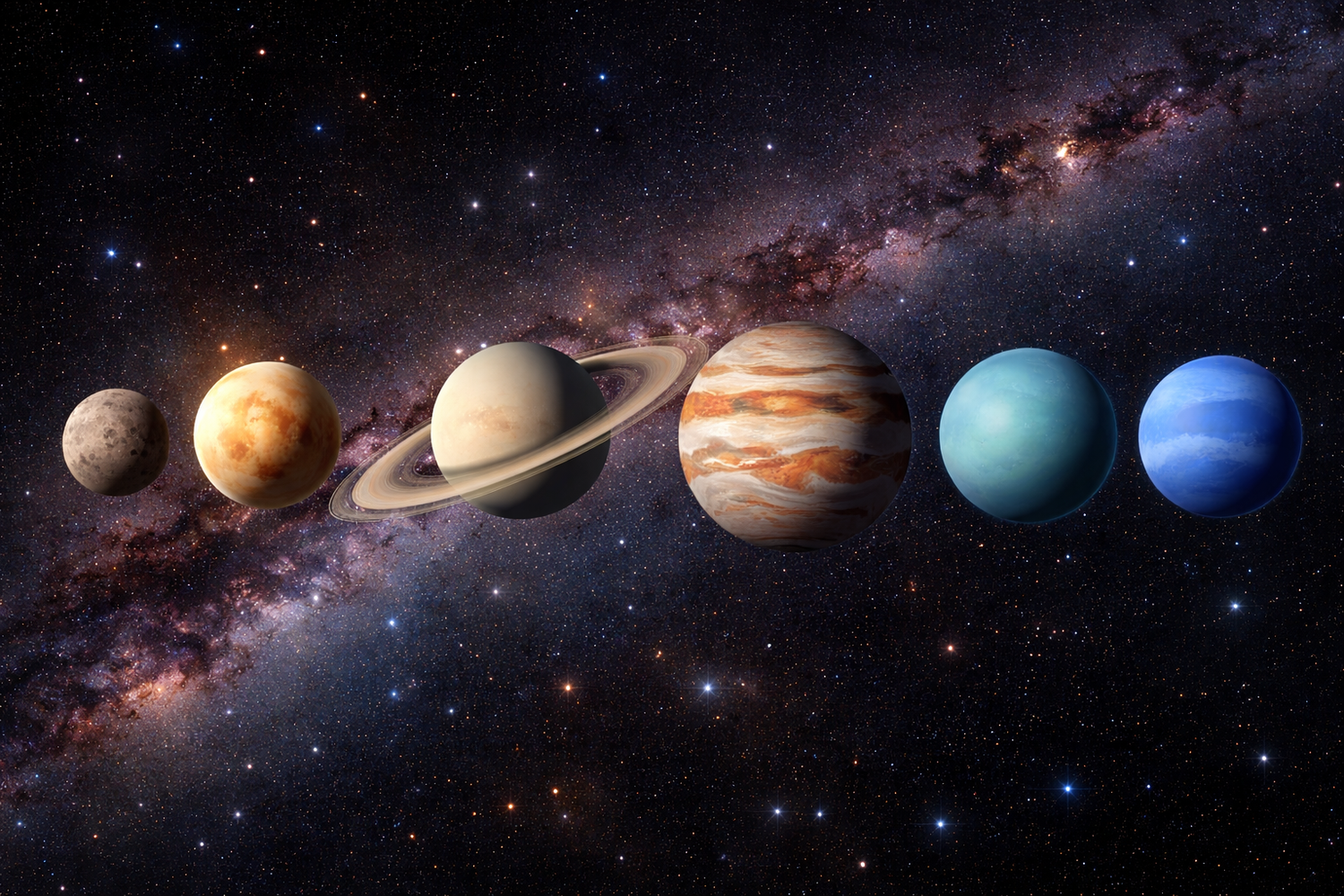 Ab heute Samstag ist es soweit: spektakuläre Planeten-Parade von Merkur, Venus, Saturn, Jupiter, Uranus und Neptun.