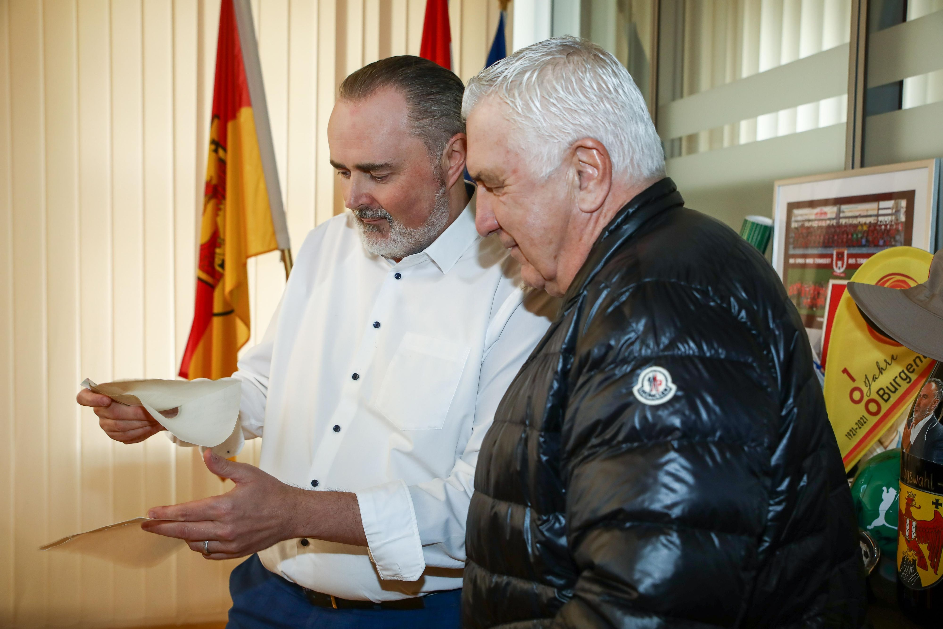 Doskozil und Krankl im Doppelpass: Rapid-Legende besuchte Burgenland.