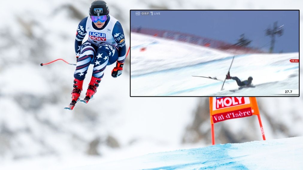 Heute.at - Ski fetzt es weg! US-Girl fliegt spektakulär ab