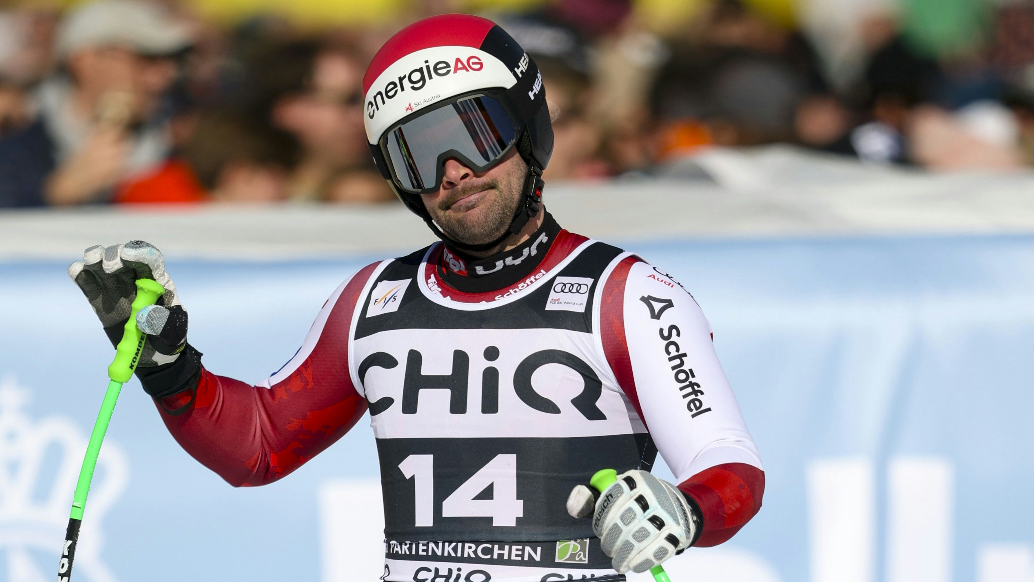 GARMISCH-PARTENKIRCHEN,GERMANY,28.FEB.26 - ALPINE SKIING - FIS World Cup, downhill, men. Image shows Vincent Kriechmayr (AUT). Photo: GEPA pictures/ Harald Steiner