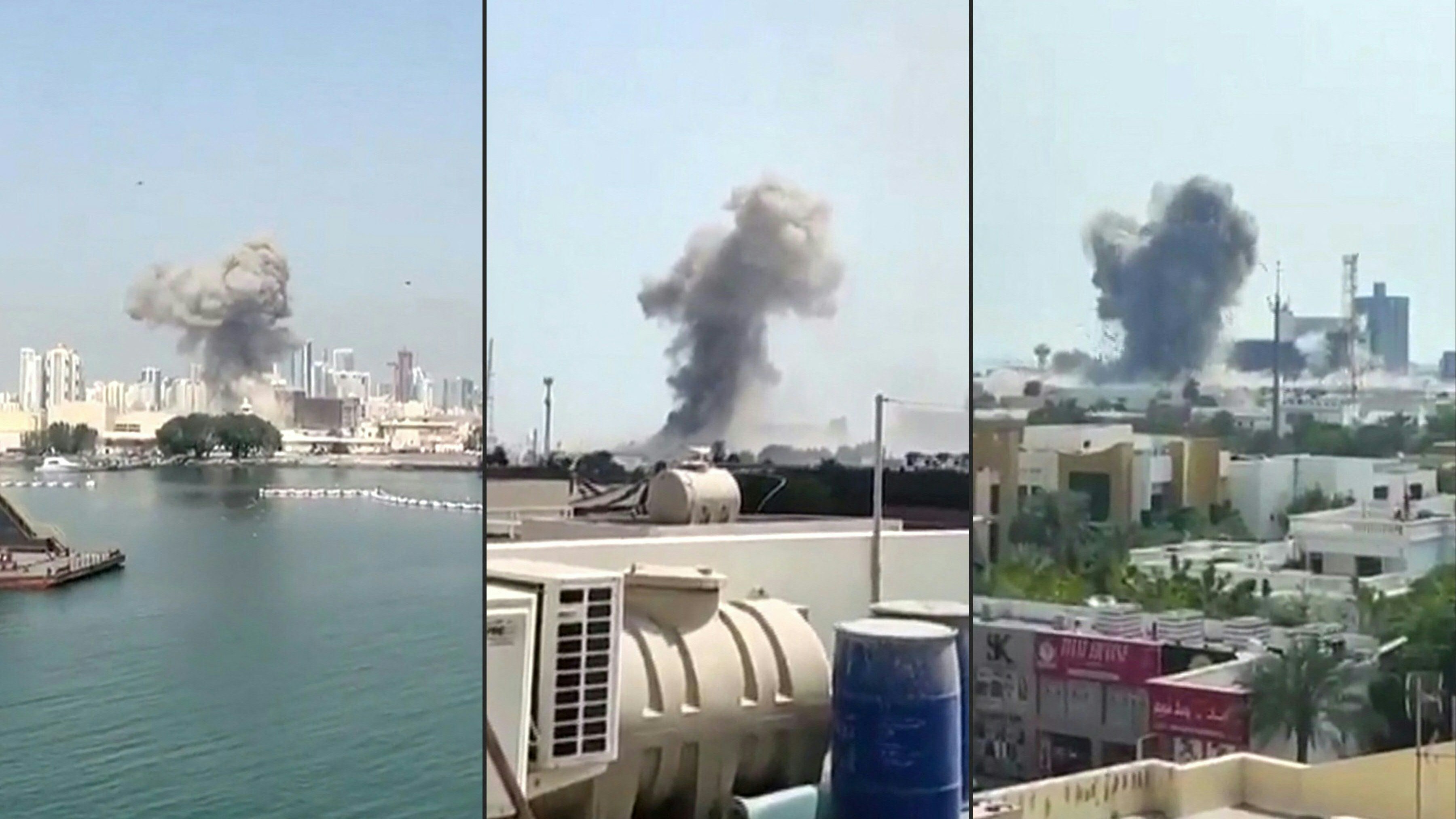 Heute.at - Video! Hier krachen Iran-Raketen in US-Militärbasis