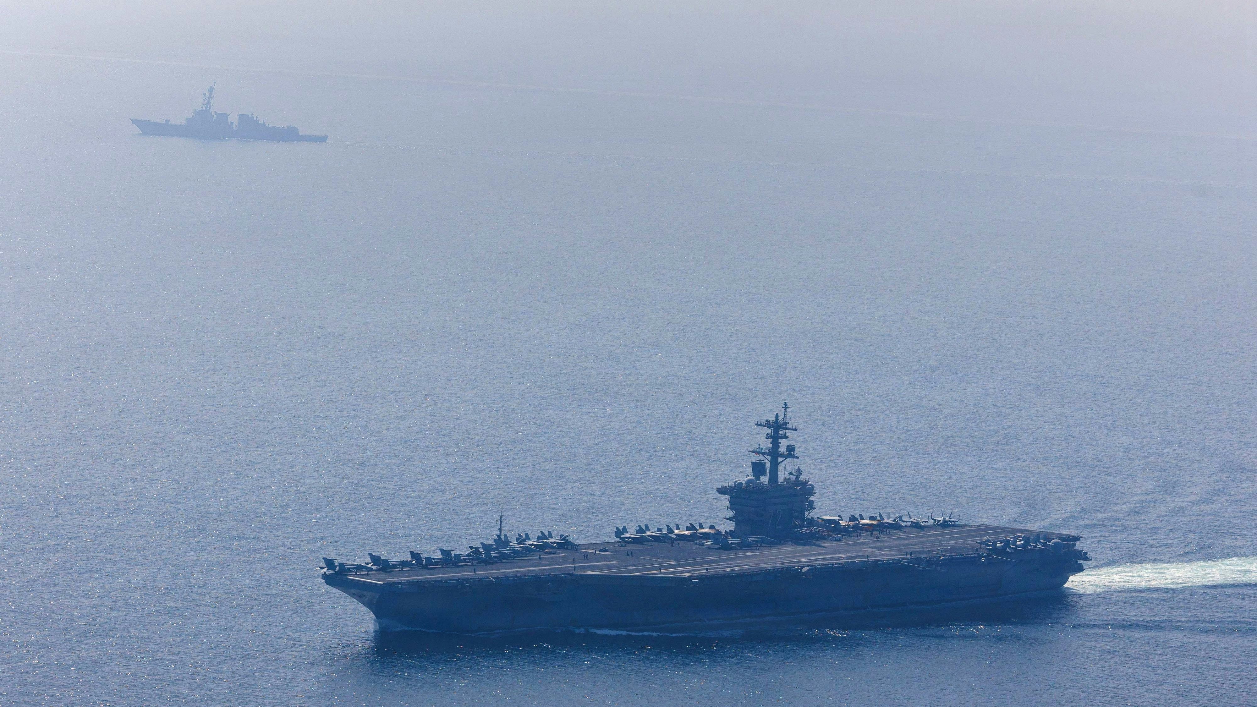 Der Flugzeugträger "USS Abraham Lincoln" wurde offenbar nicht getroffen.