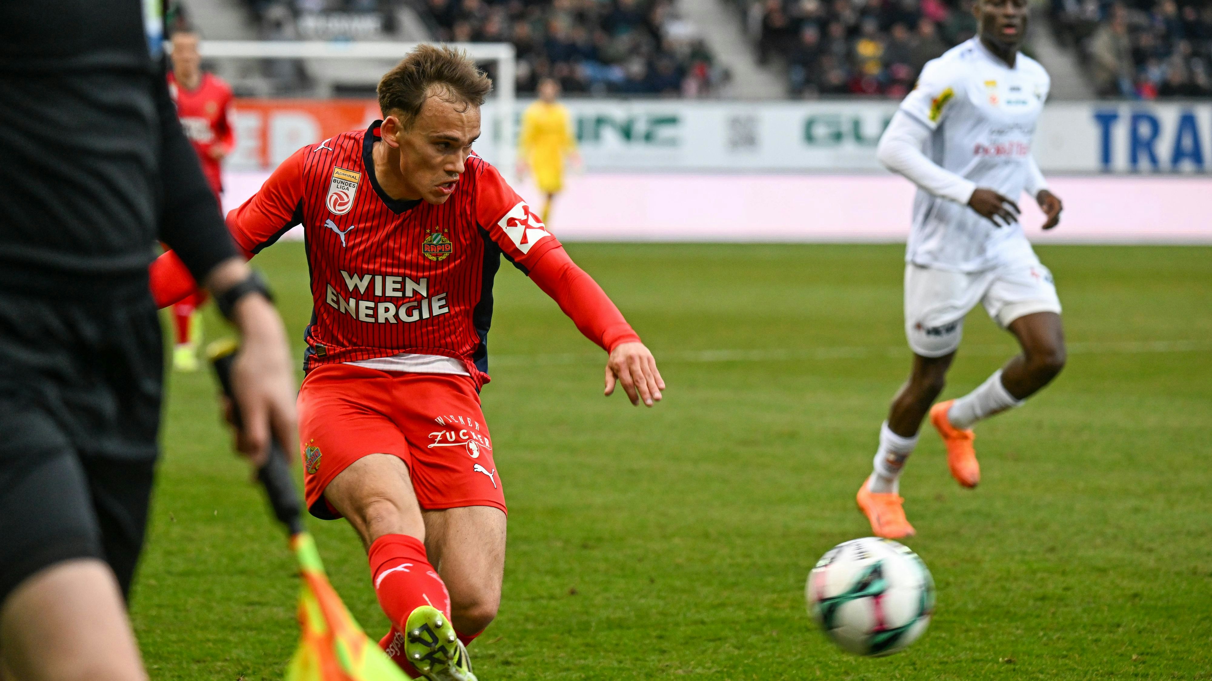 Nikolaus Wurmbrand war einmal mehr ein AKtivposten im Rapid-Spiel. 