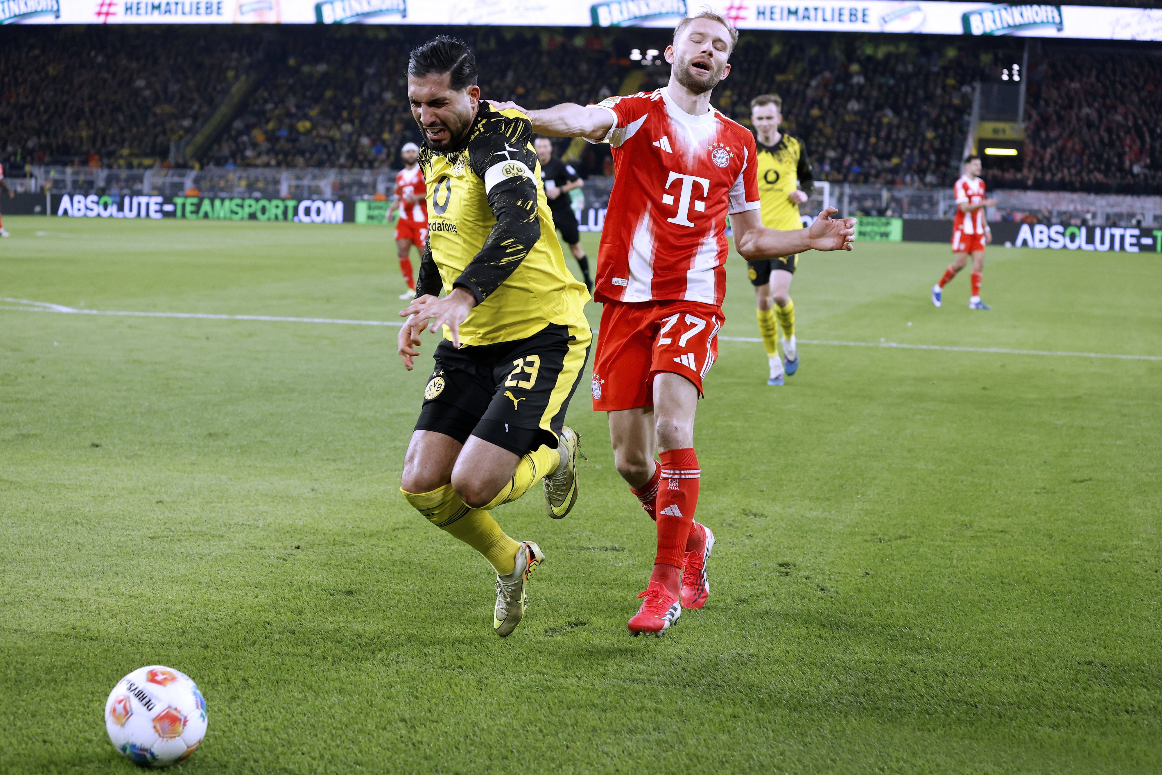 Emre Can verletzte sich im Duell mit ÖFB-Teamspieler Konrad Laimer.
