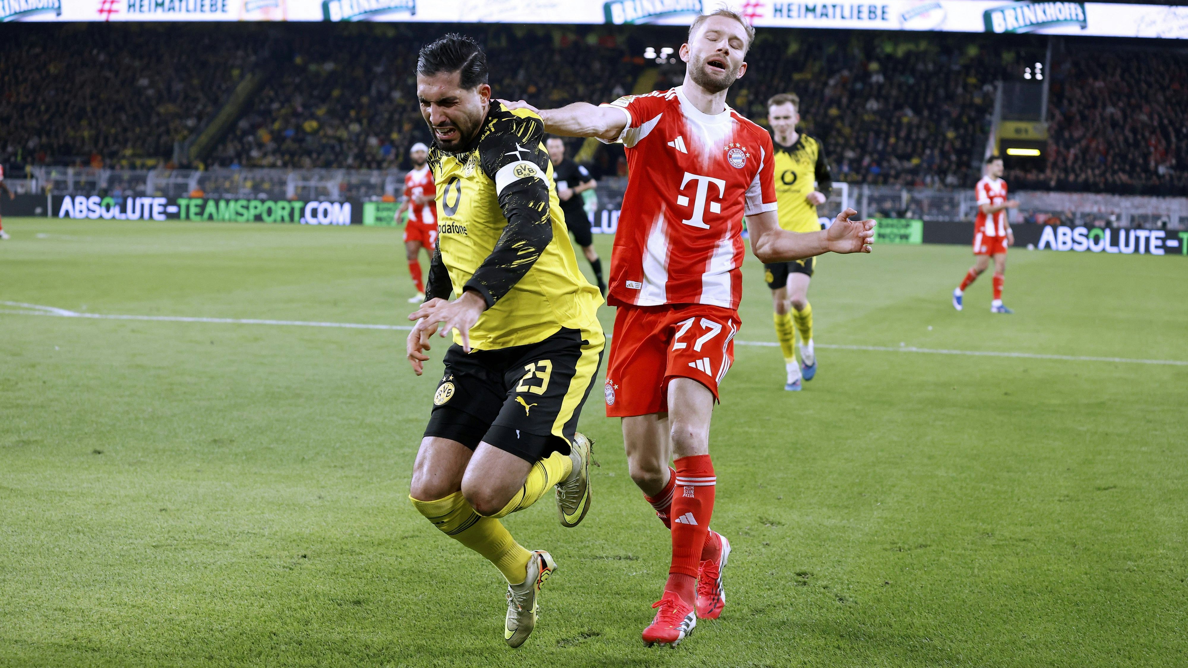 Emre Can verletzte sich im Duell mit ÖFB-Teamspieler Konrad Laimer.