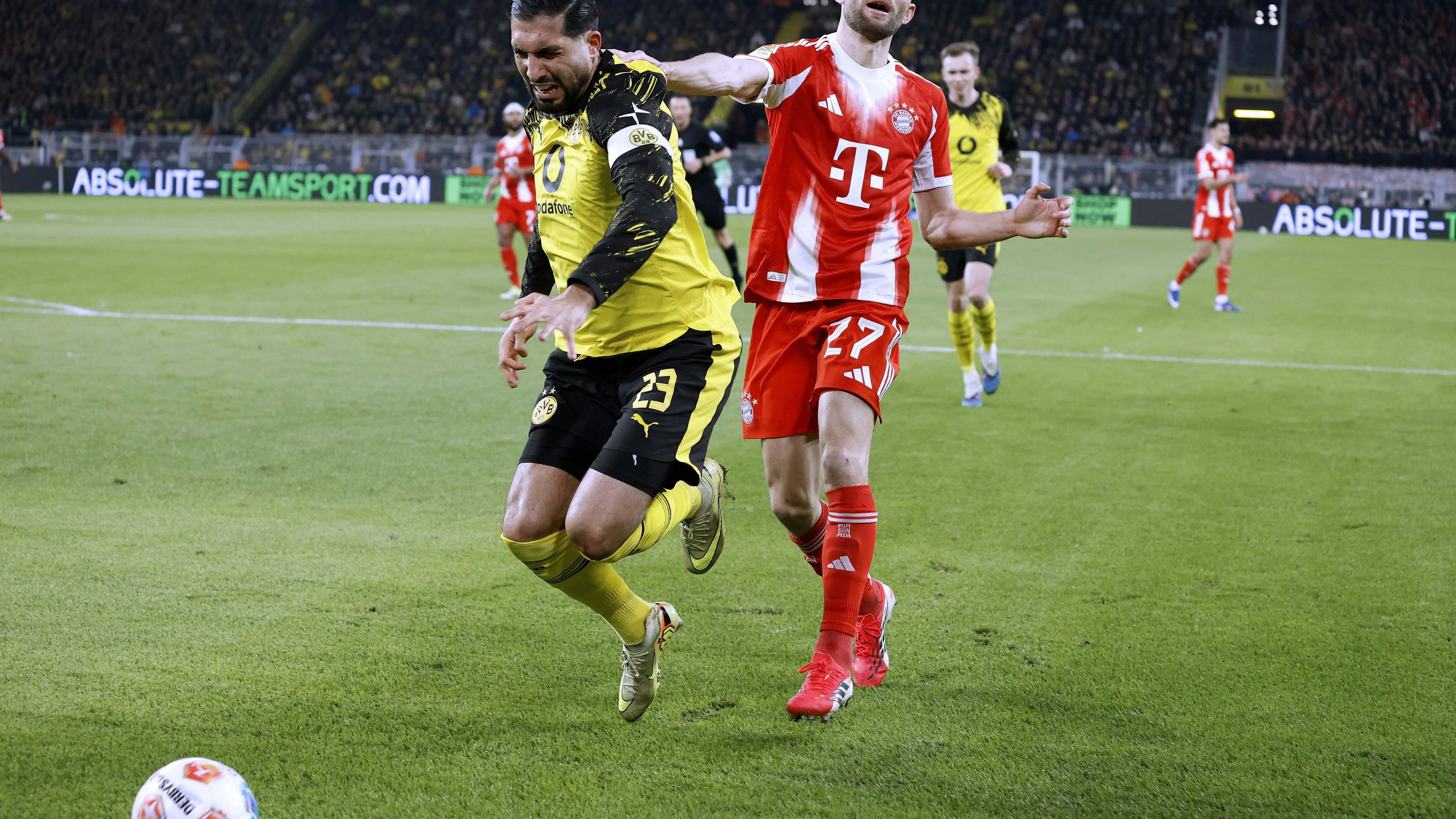 Emre Can verletzte sich im Duell mit ÖFB-Teamspieler Konrad Laimer.