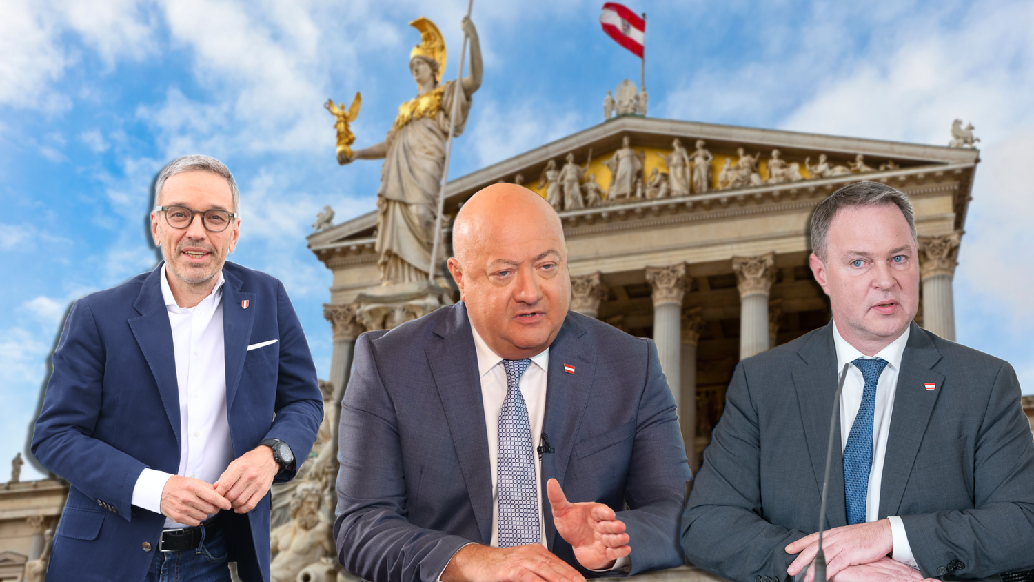 In der jüngsten Sonntagsfrage bleibt die FPÖ unter Herbert Kickl unangefochten auf Platz 1. Die ÖVP folgt dahinter, die SPÖ fällt auf unter 20 Prozent.