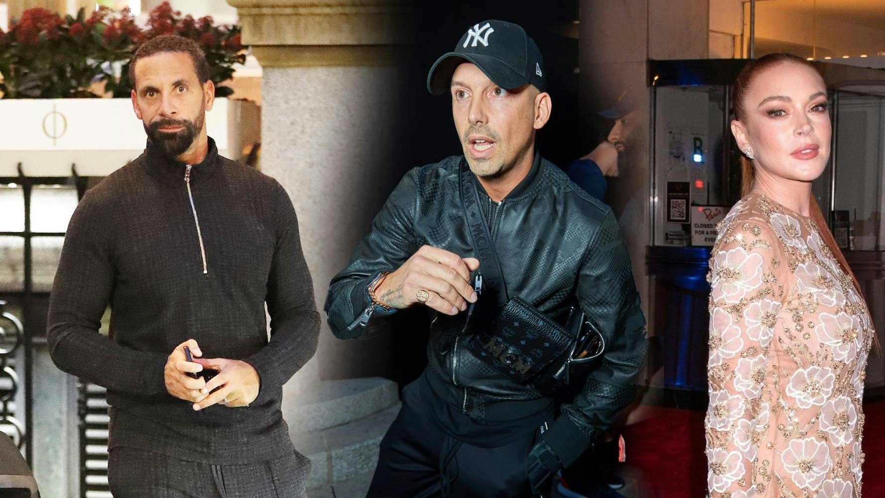 Rio Ferdinand, RAF Camora und Lindsay Lohan sind in Dubai.