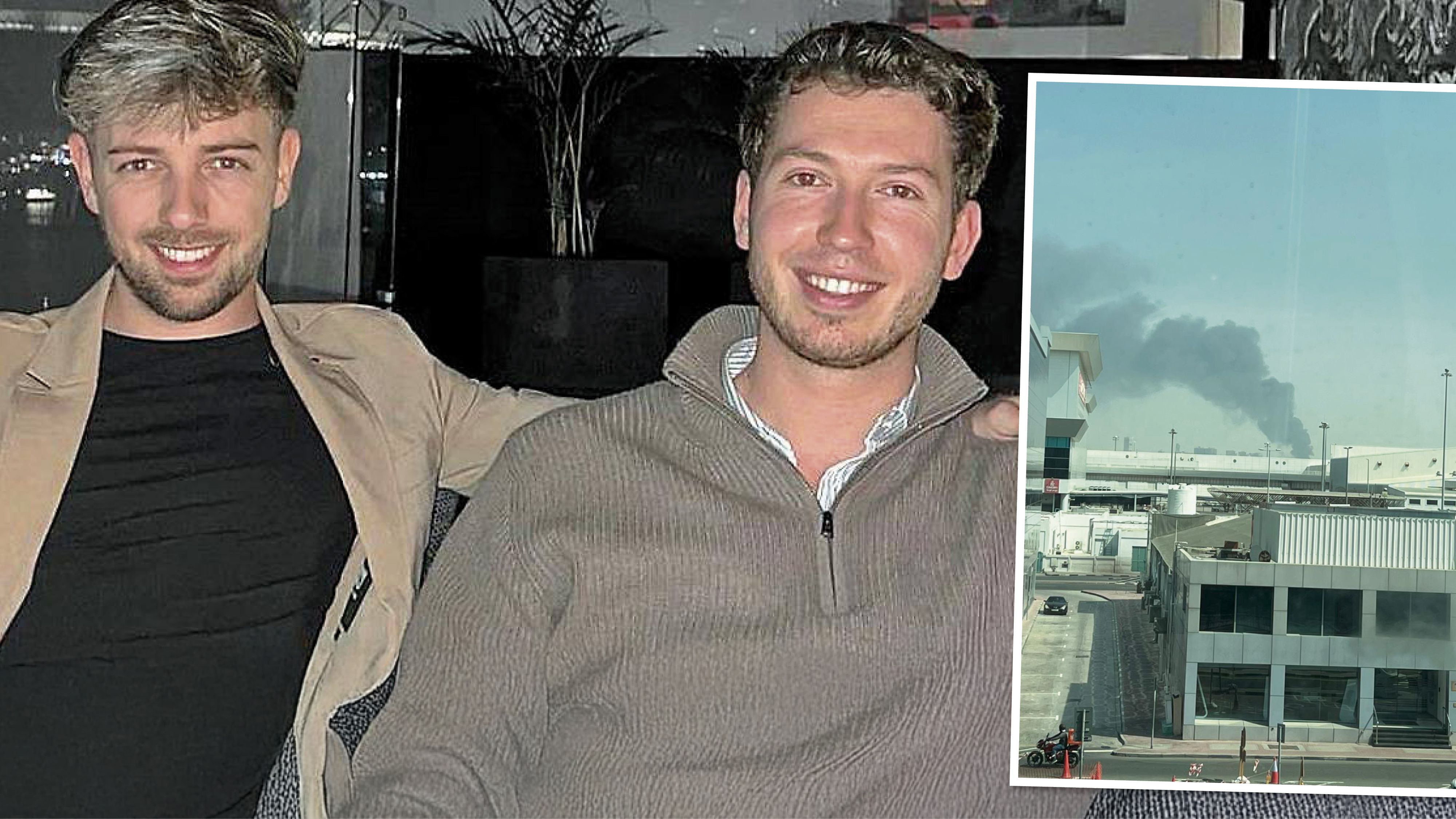 Philipp Posch (links) und Matthäus Heigl sitzen in Dubai fest.