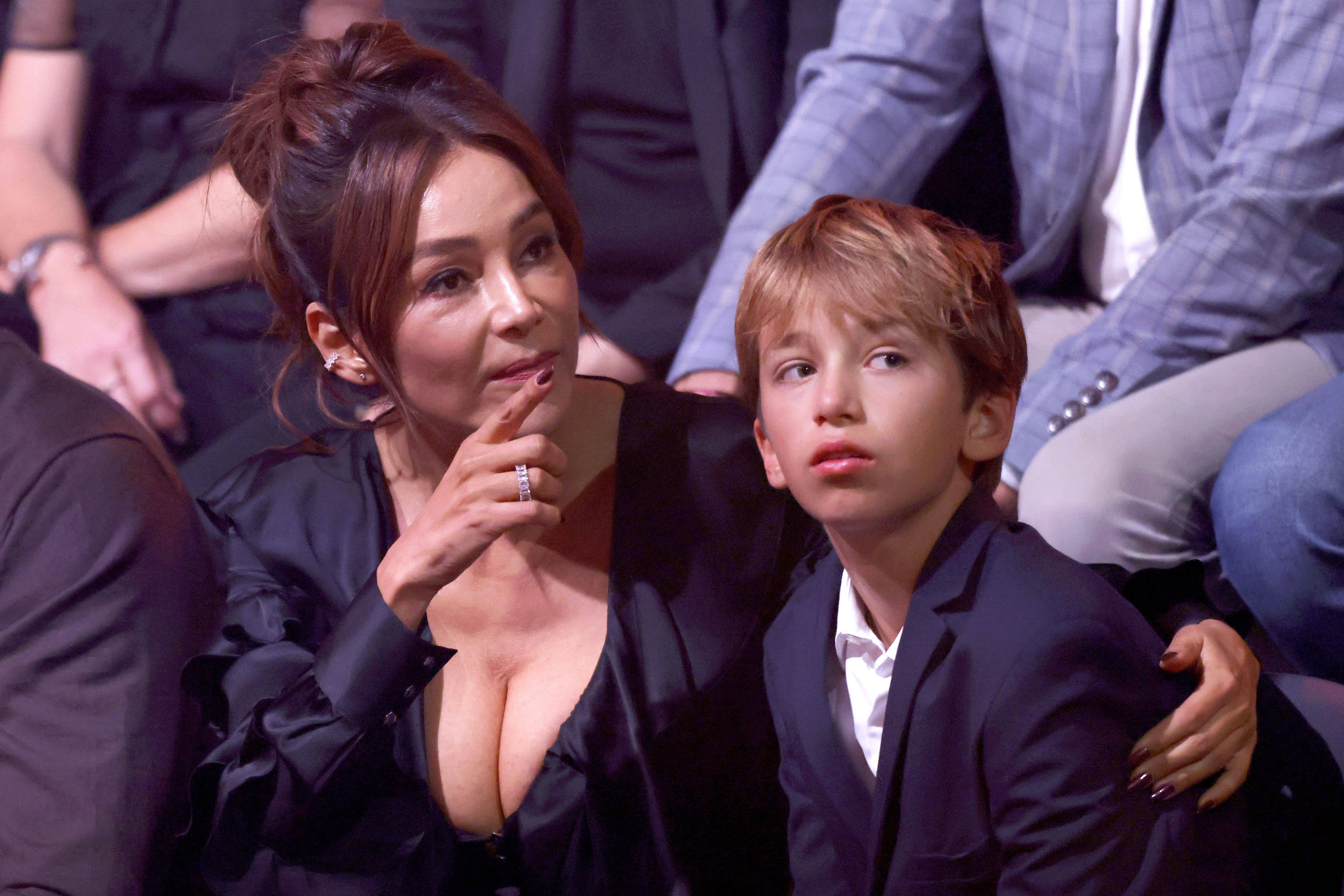 Moderatorin Verona Pooth und ihr Sohn Rocco Pooth.