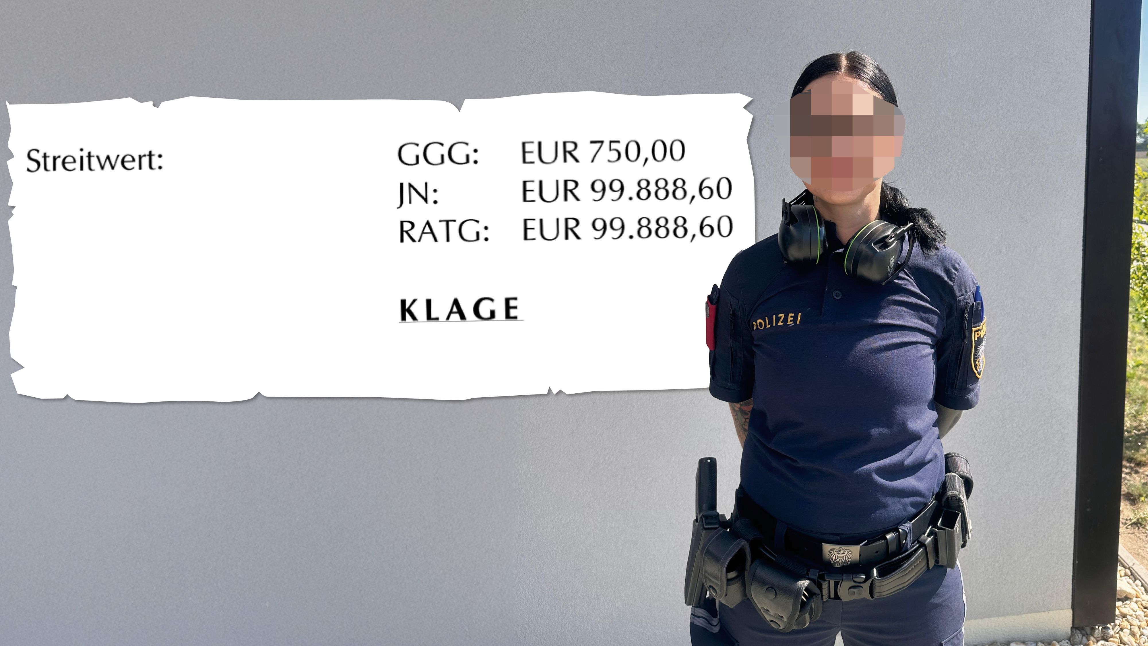 Die Polizeischülerin aus NÖ klagt nun die Republik – das Verfahren findet am Arbeits- und Sozialgericht in Wien statt.