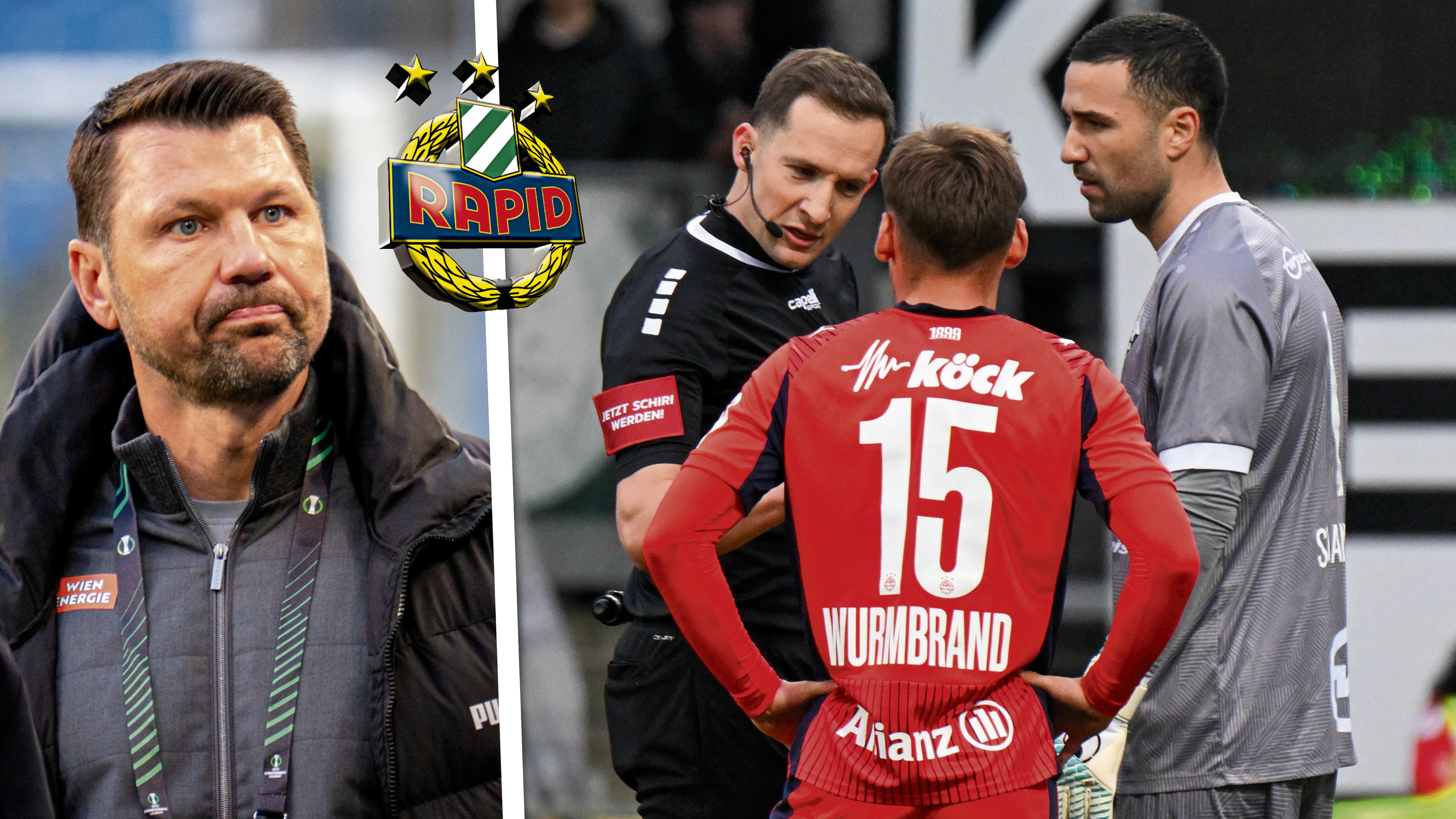 Rapid-Sportchef Katzer hadert mit den Referee-Entscheidungen.