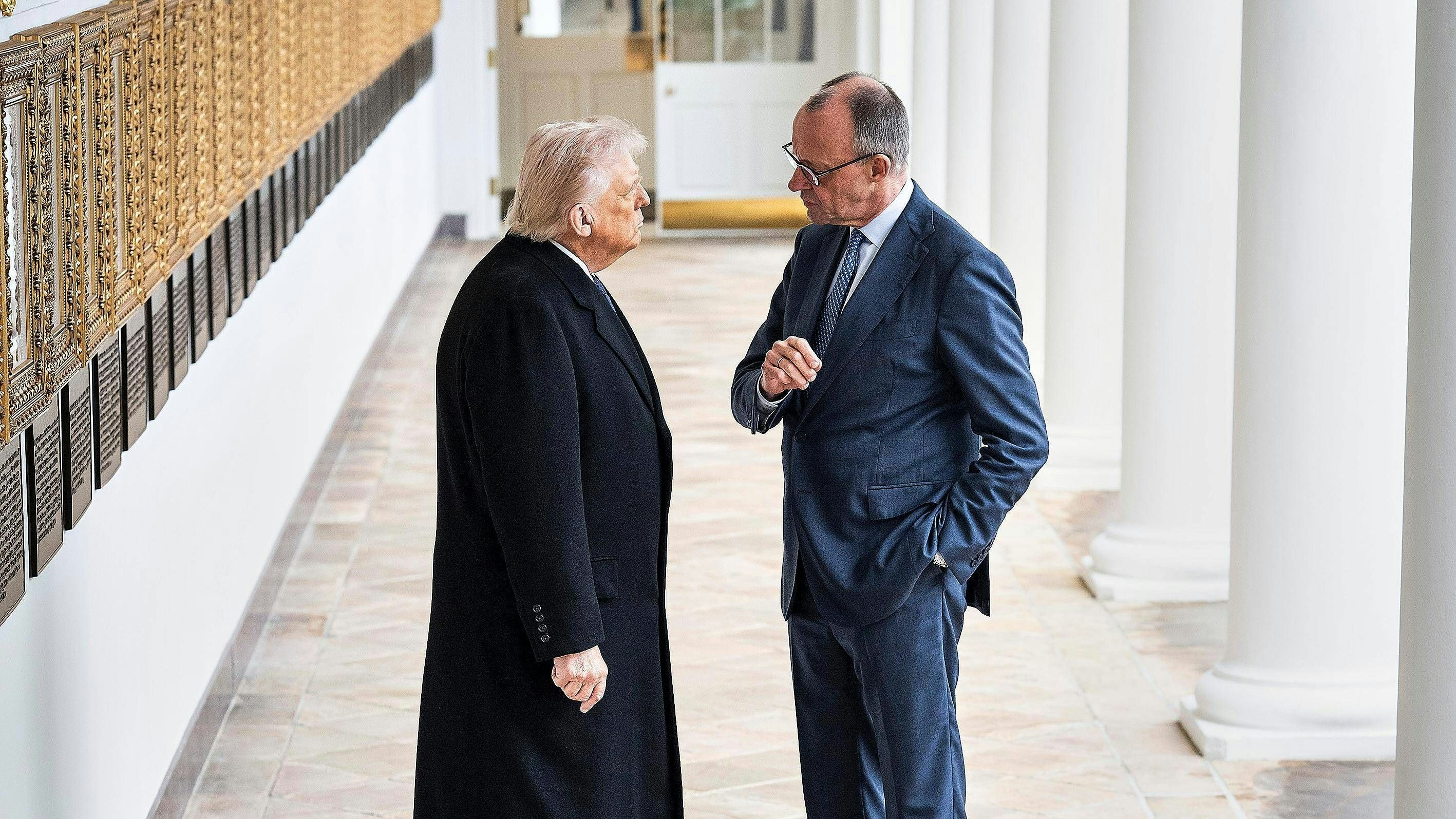 Donald Trump und Deutschlands Bundeskanzler Friedrich Merz im Weißen Haus, 3. März 2026.