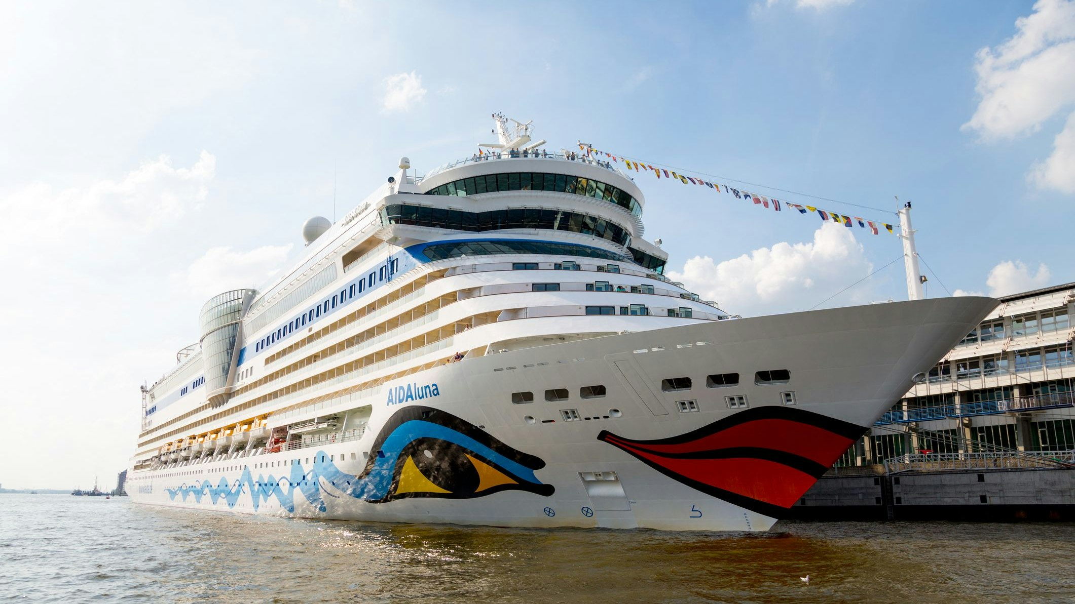 Die AIDAluna musste den Hafen vorzeitig verlassen. 