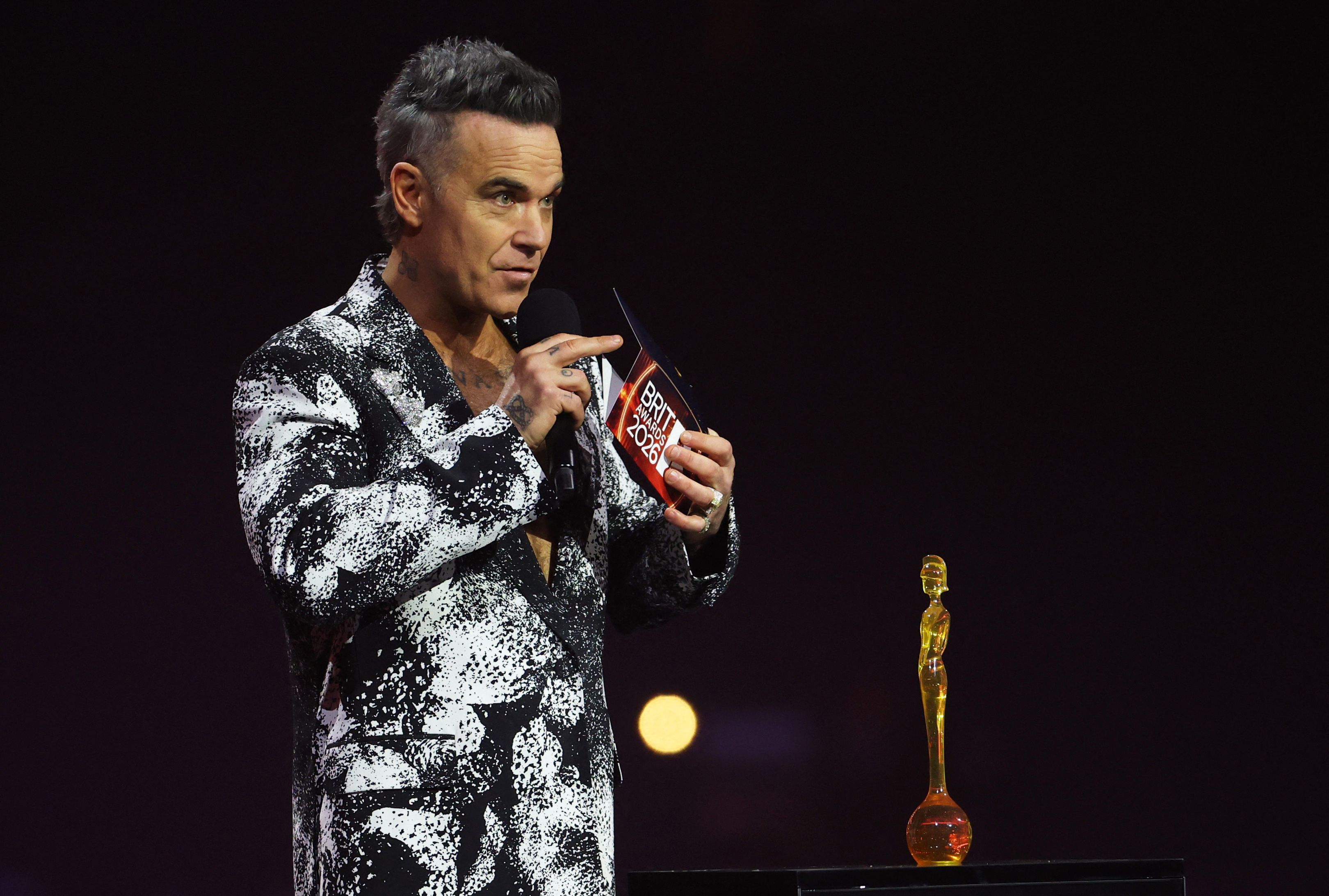 Robbie Williams stand am Wochenende auf der Bühne der Brit Awards.