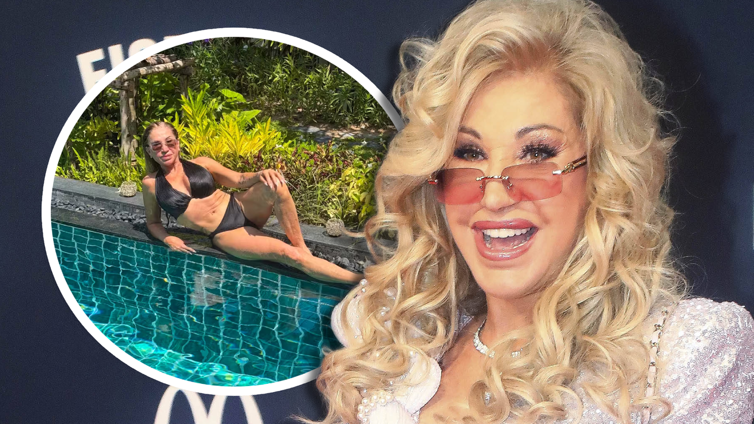 Stolz präsentiert Carmen ihren Sommer-Body am Pool.