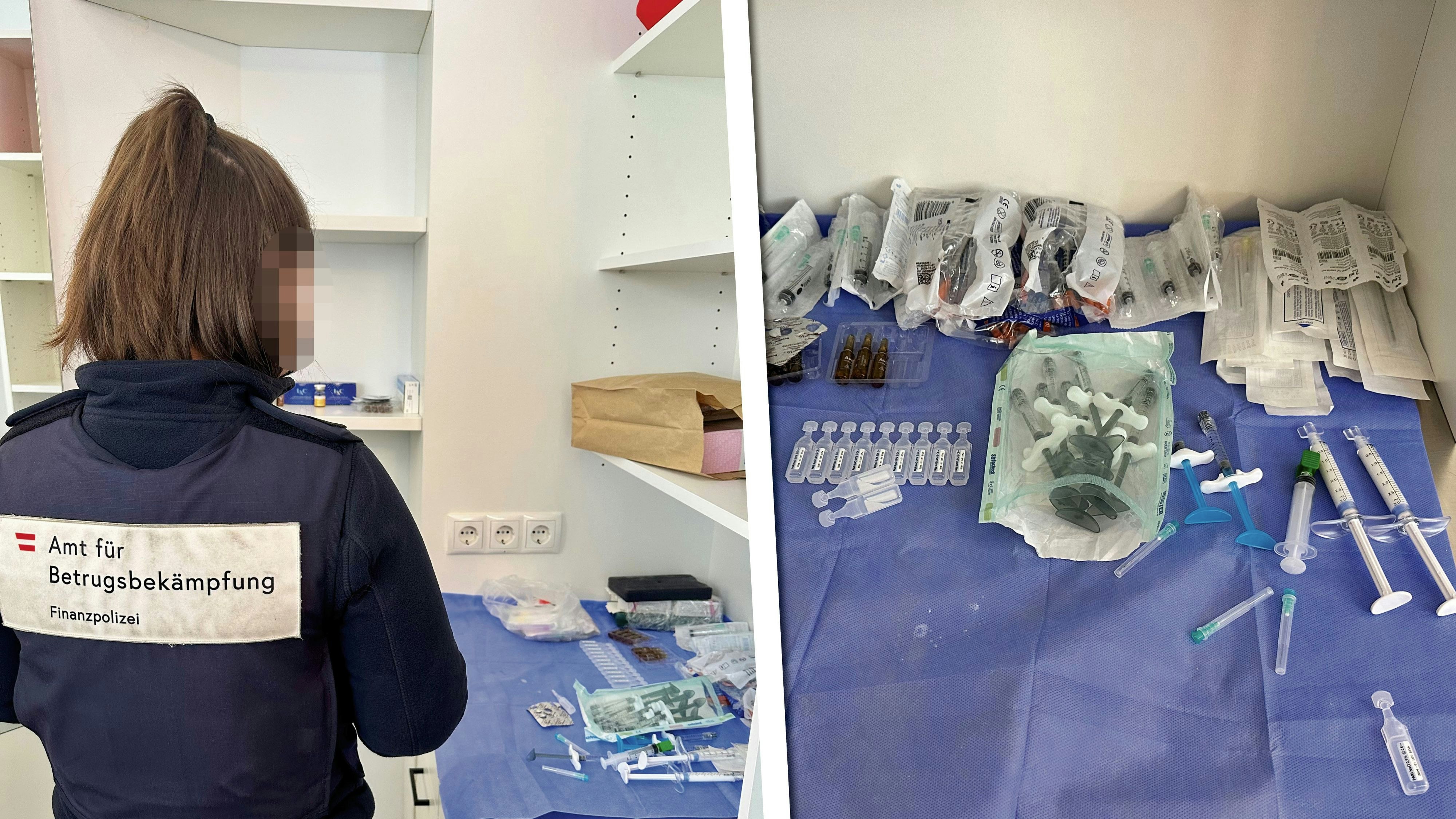 Die Finanzpolizei ließ eine illegale Schönheitsklinik in Wien auffliegen.