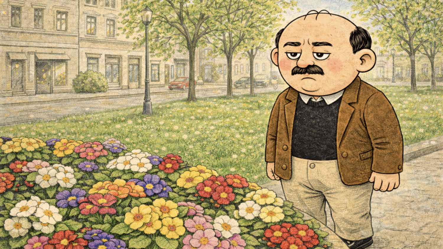 Endlich blühen die Primeln in Wien – doch warum schaut Herlicek so grantig drein?