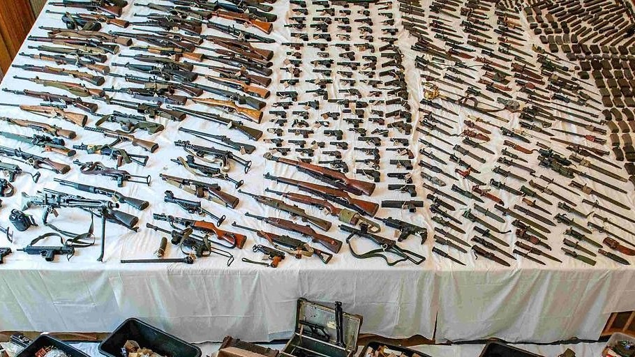 Der Niederösterreicher hat ein riesiges Waffenarsenal angesammelt.