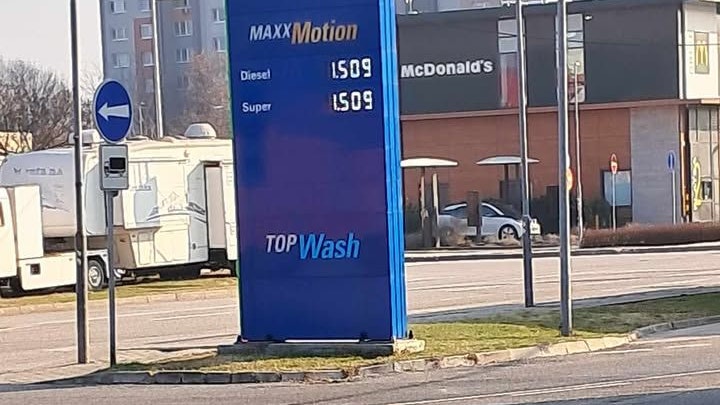 In Bratislava sind die Spritpreise deutlich niedriger.