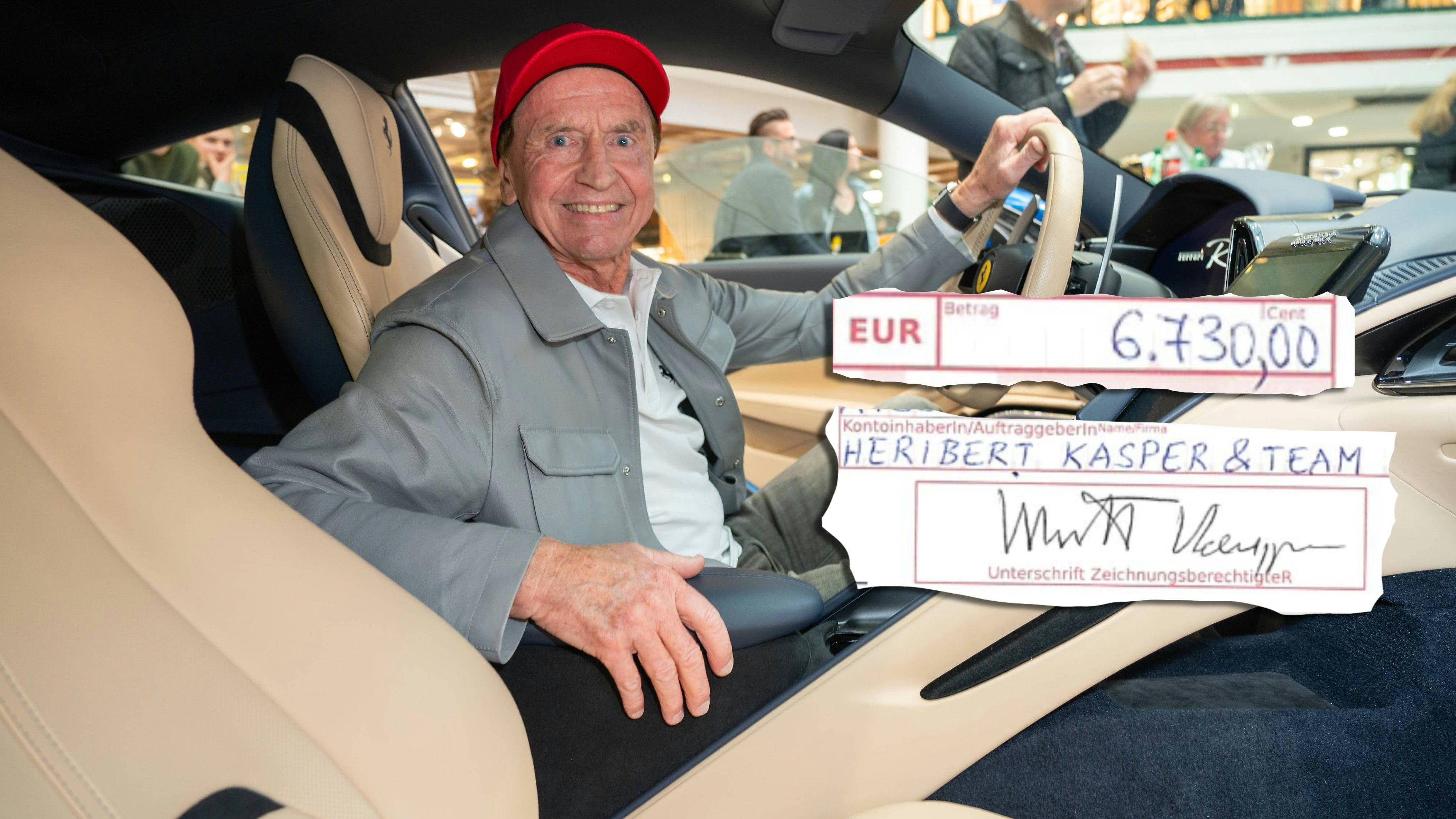 Kann es kaum glauben: Heribert "Mr. Ferrari" Kasper wurde beinahe Betrugsopfer.